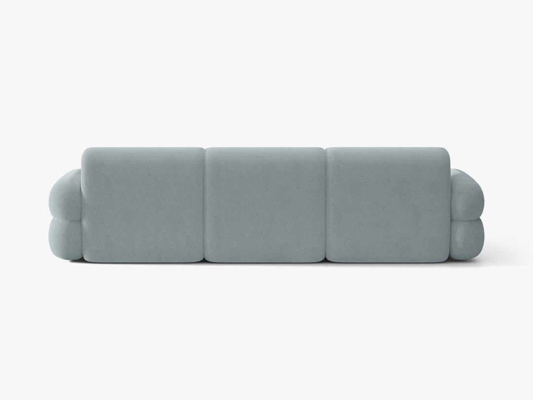 Micadoni Neo Ecksofa 4-Sitzer Links Boucle Baloo Hellblau