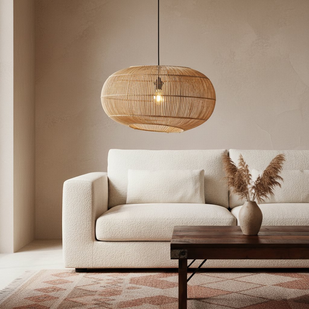 Raw Materials Rattan Pendelleuchte Orbit