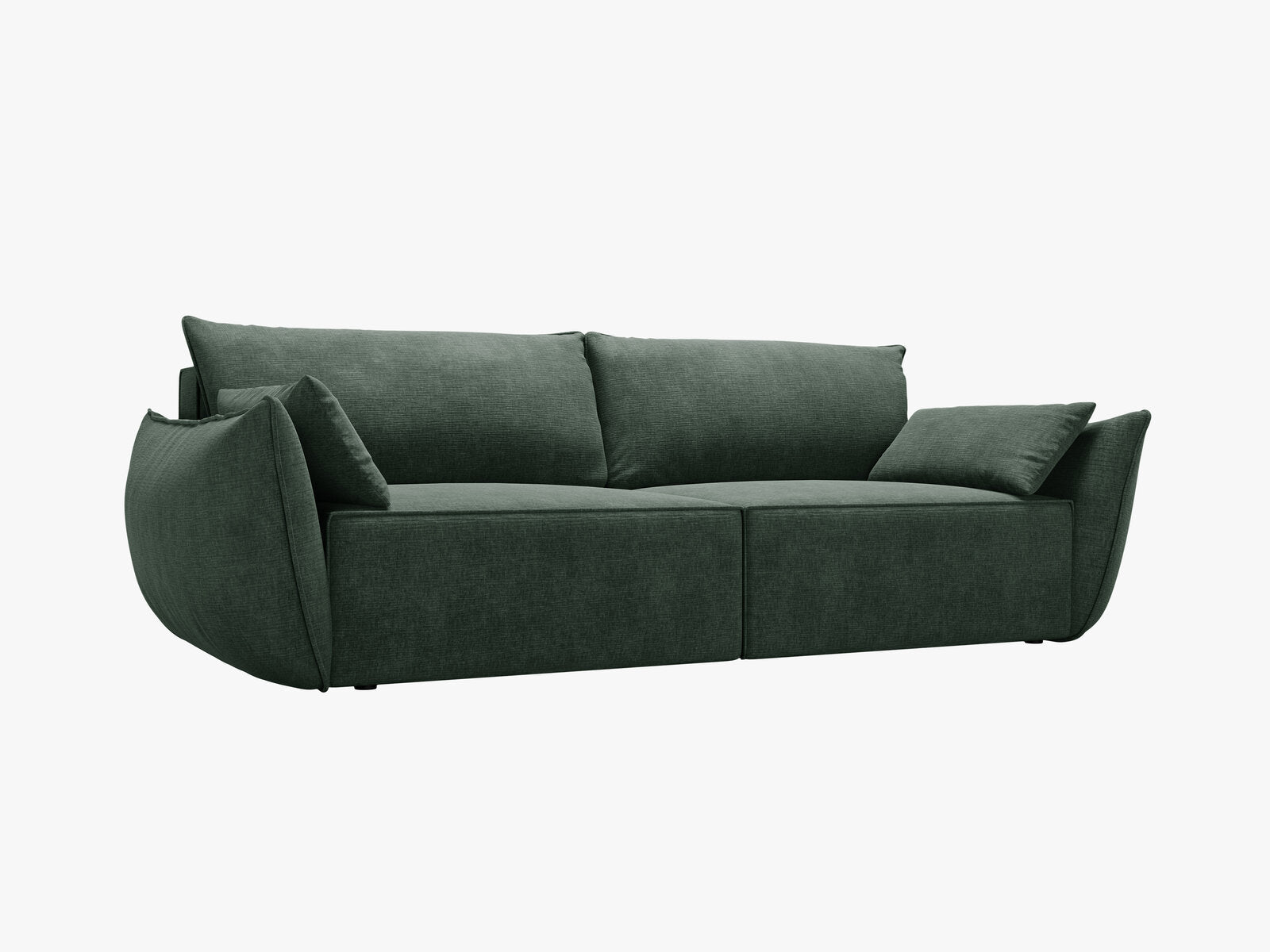Micadoni Kaelle Sofa Mit Bettfunktion Und Stauraum Chenille Over The Horizon Flaschengrün