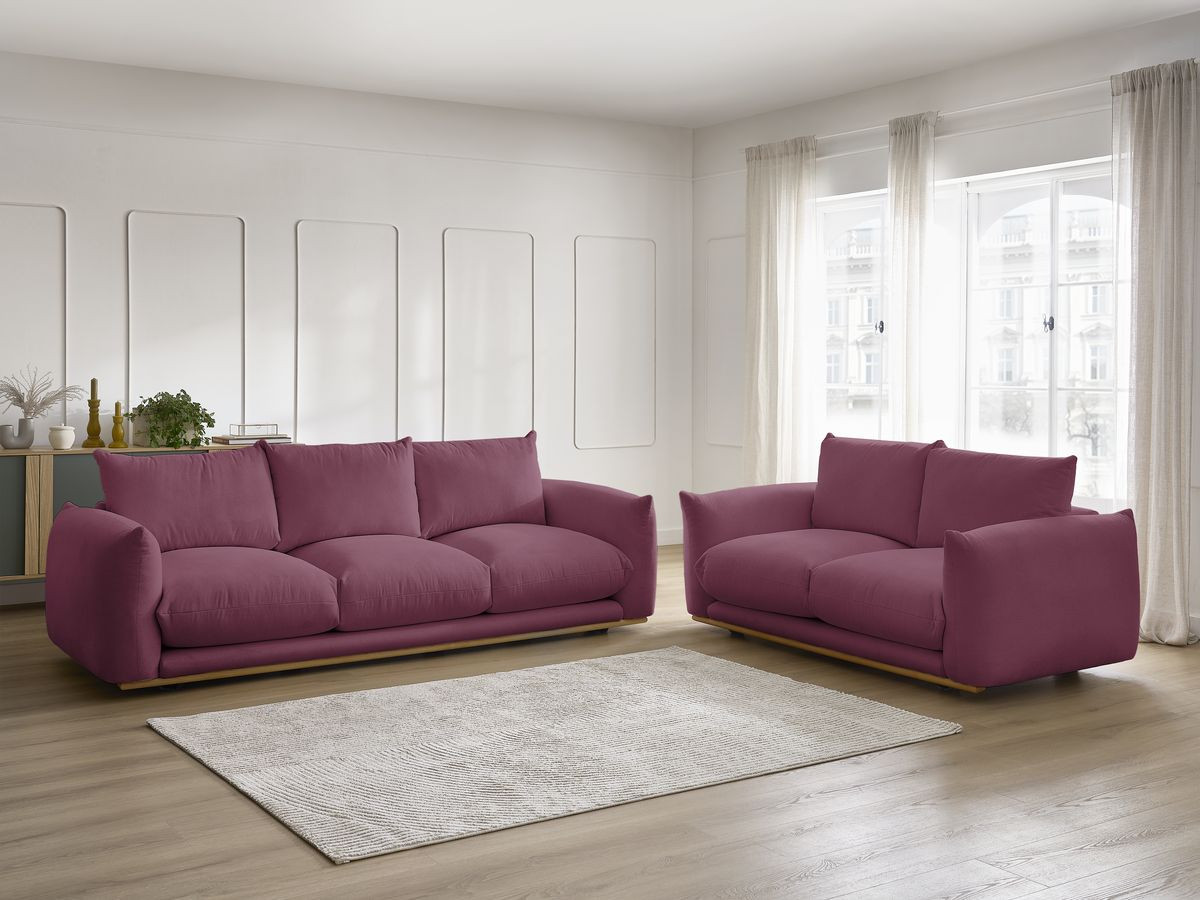 Bobochic Ernest Sofa 5-Sitzer Stoff Rot