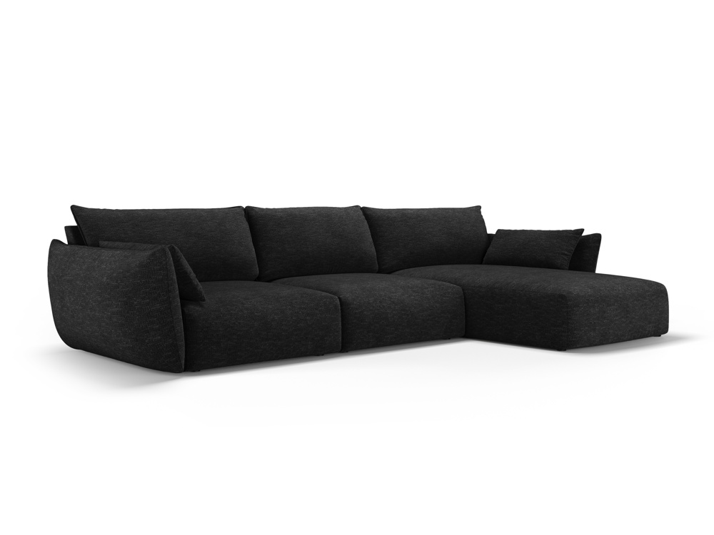 Cosmopolitan Design Ecksofa Matera 4-Sitzer Chenille Eden Anthrazit Rechts