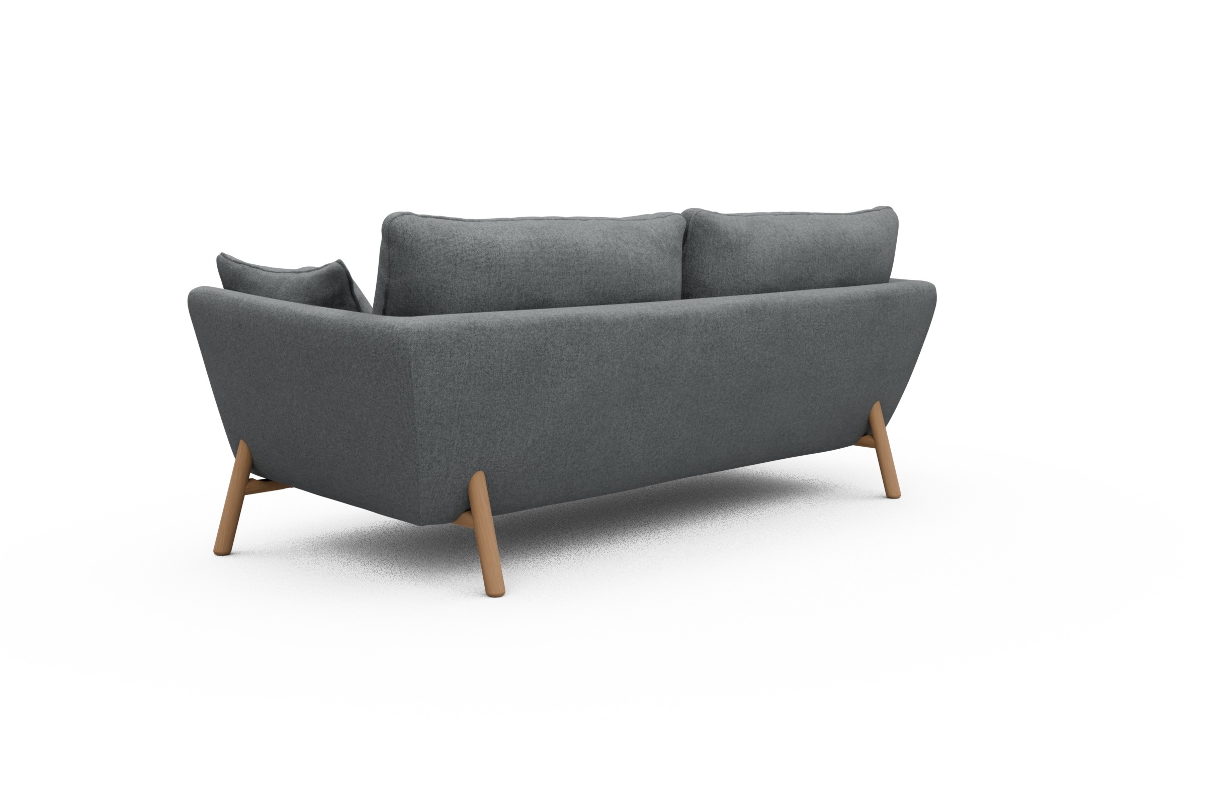 Sofa Emil 3-Sitzer Beinfarbe Eiche Natur Casone-Gravel-Grey