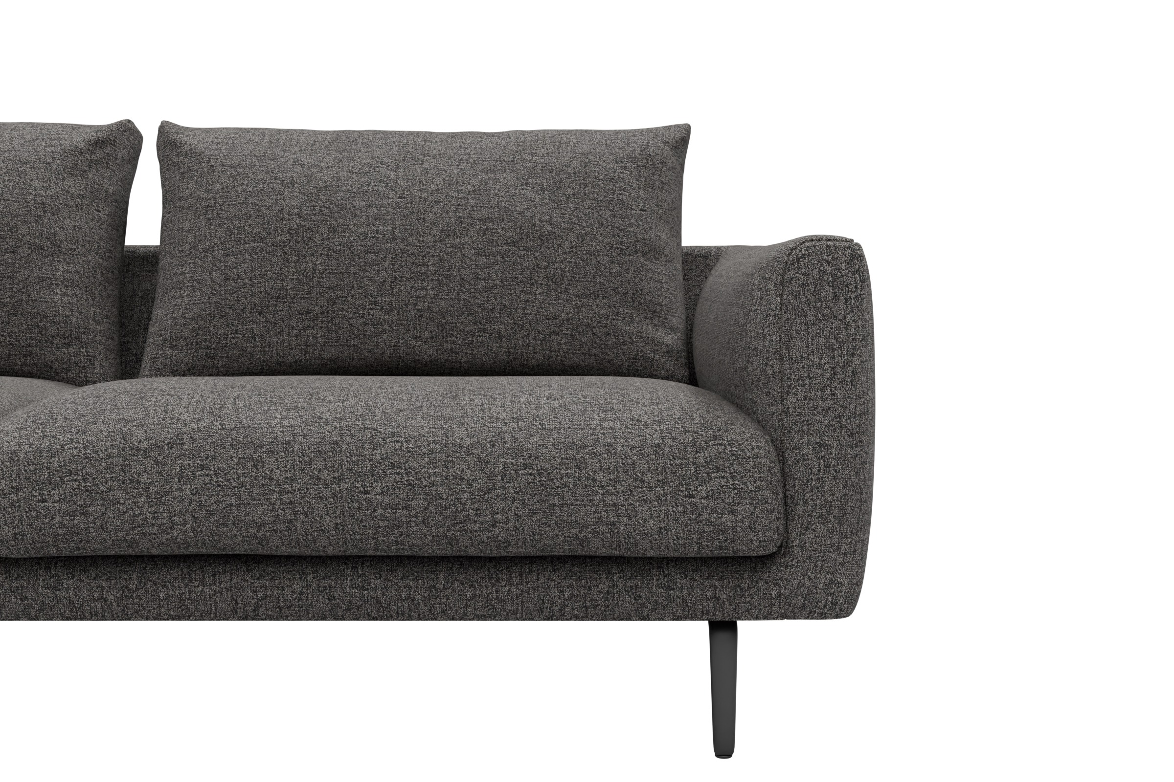Ecksofa Karl Relax-Ecke links mit 2,5-Sitzer Carreno-Salt-and-Pepper