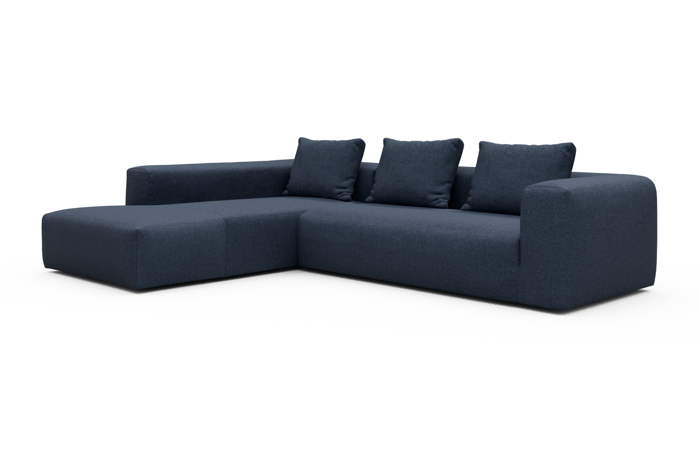 Ecksofa Fred Relax-Ecke links mit 2,5-Sitzer Sama-Deep-Blue