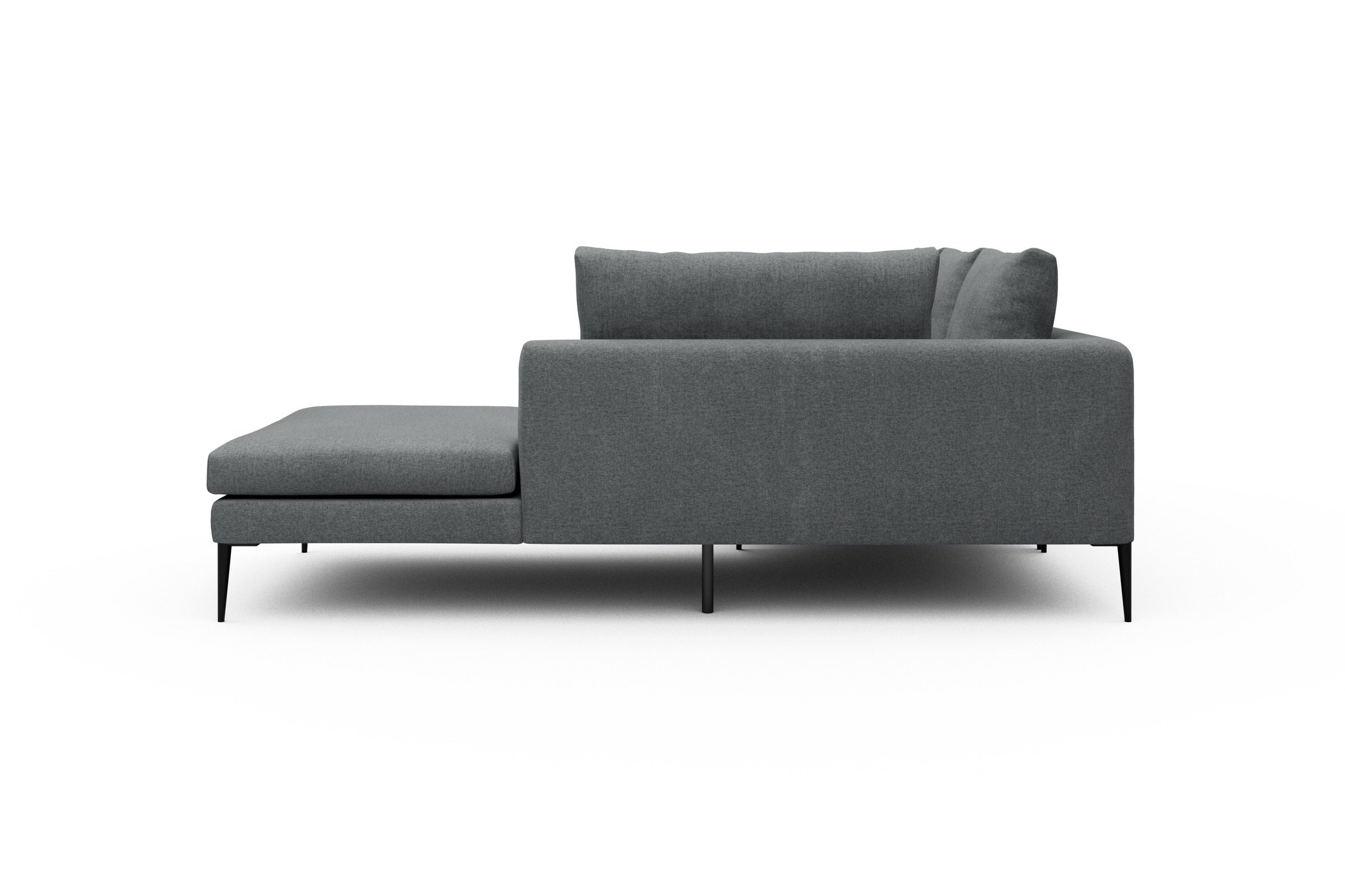 Ecksofa Paul Relax-Ecke rechts mit 2-Sitzer Casone-Gravel-Grey