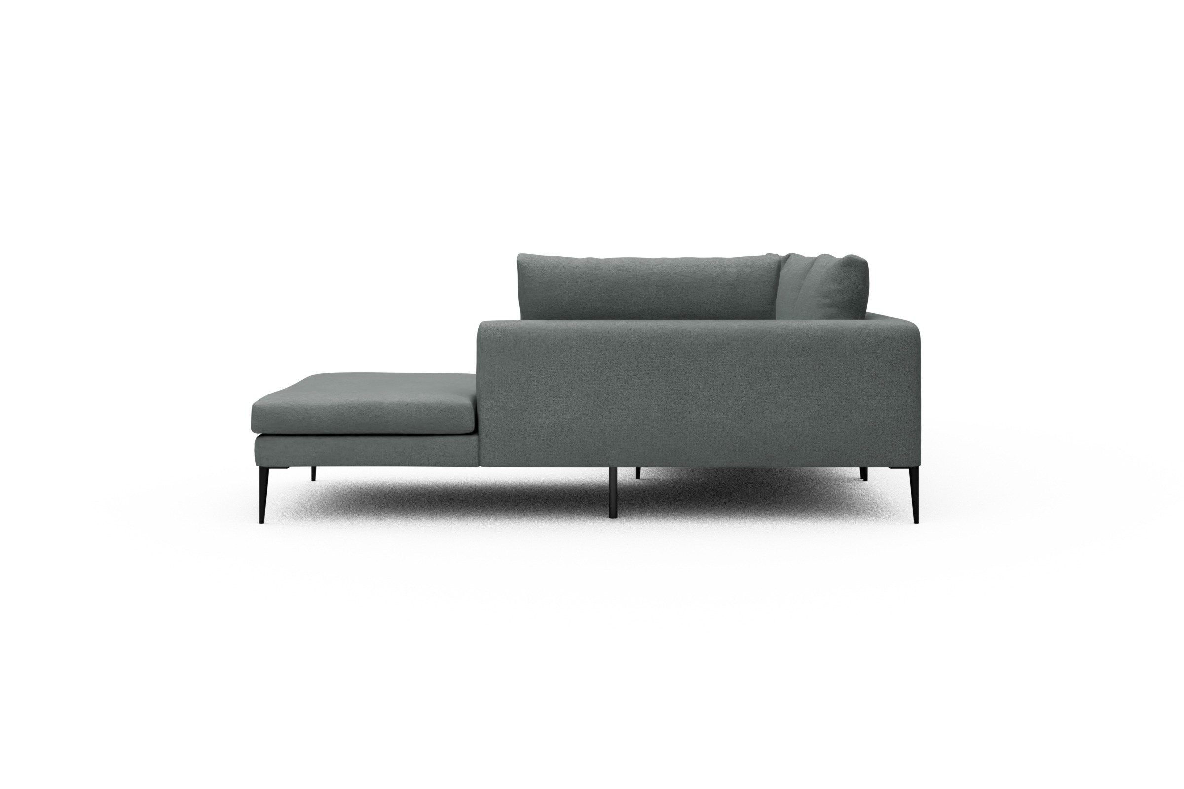 Ecksofa Paul Relax-Ecke links mit 3-Sitzer Denari-Soft-Grey