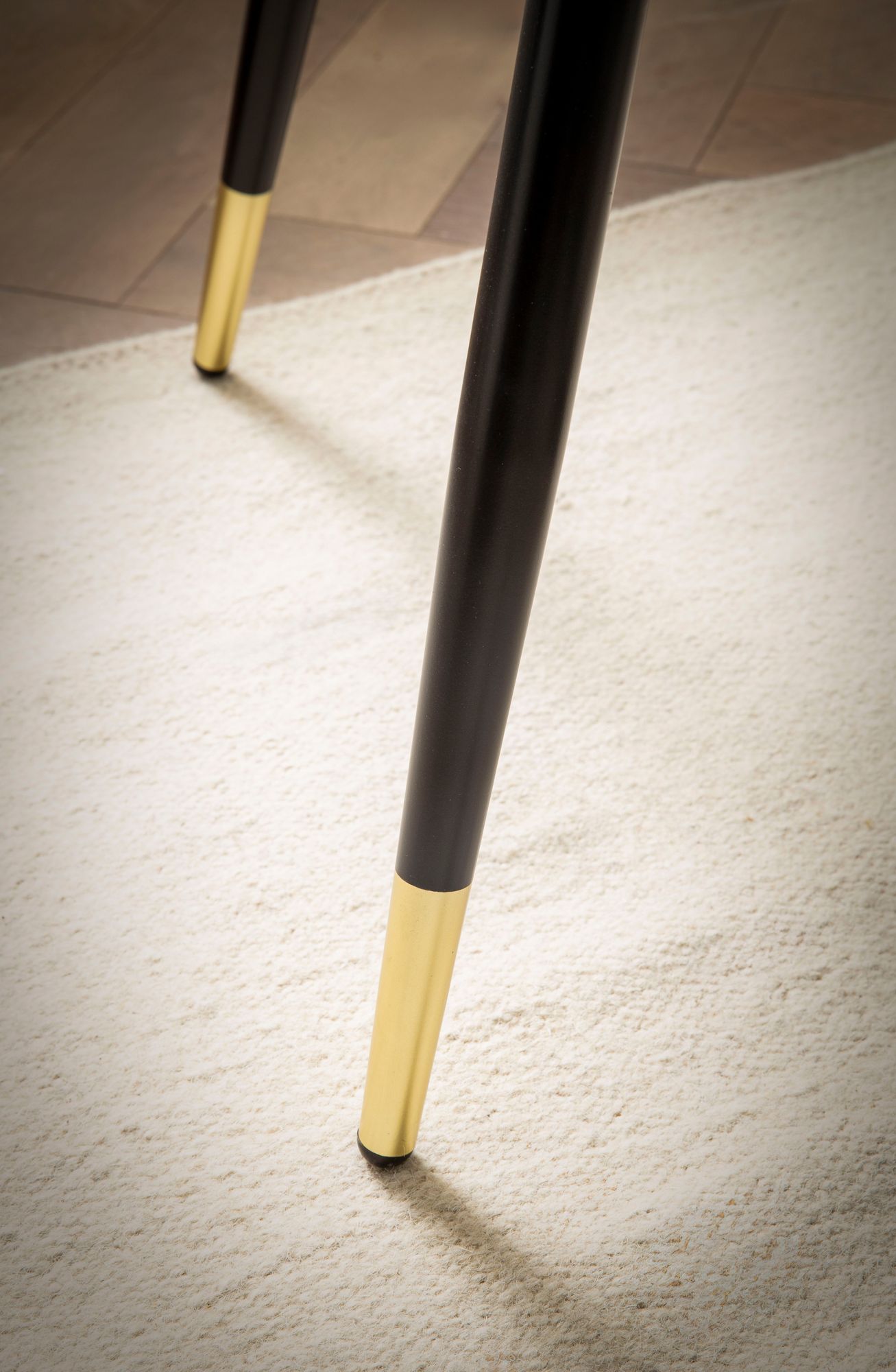 Esstisch Eikesdal Marmoroptik Schwarz Ø 75 cm