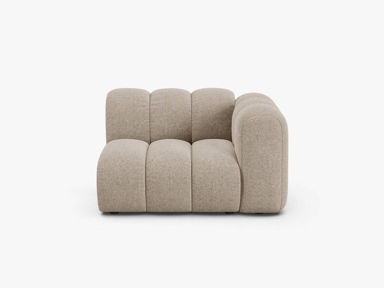 Micadoni Modul Lupine 1-Sitzer Rechts Chenille Eden Dunkelbeige