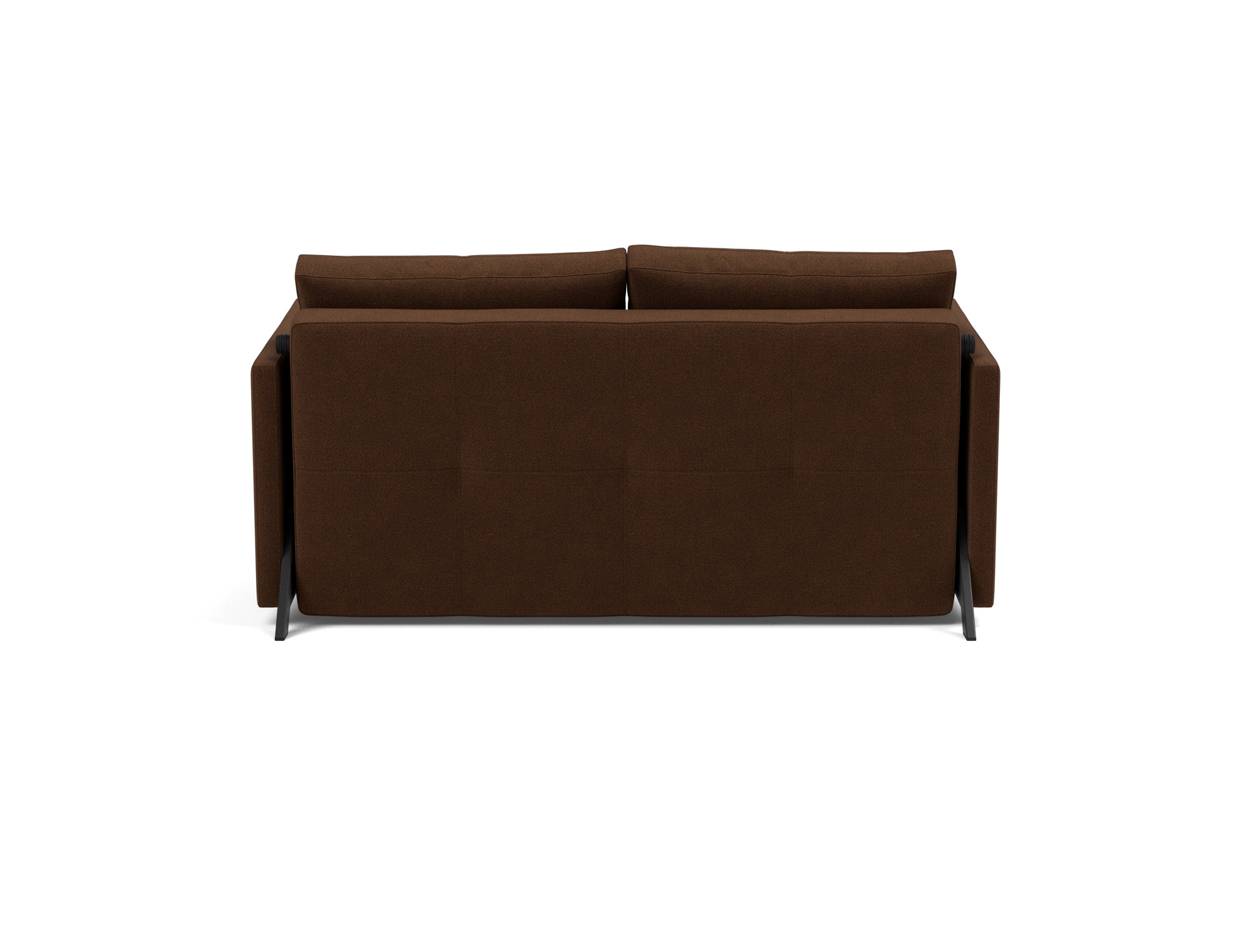 Schlafsofa Cubed mit Armlehnen 140 Strukturierter Stoff Taura 359-Cappuccino