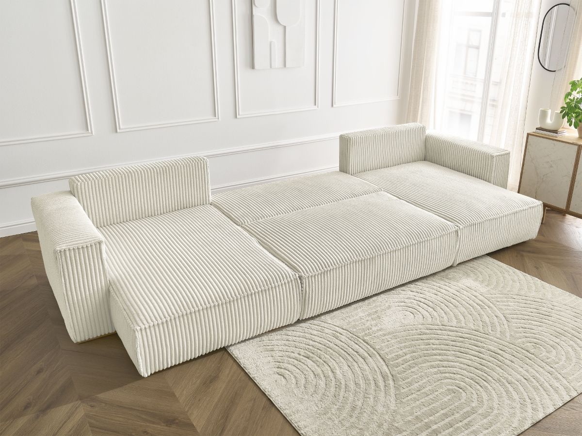 Bobochic Chelsea Wohnlandschaft Breitcord weich Beige
