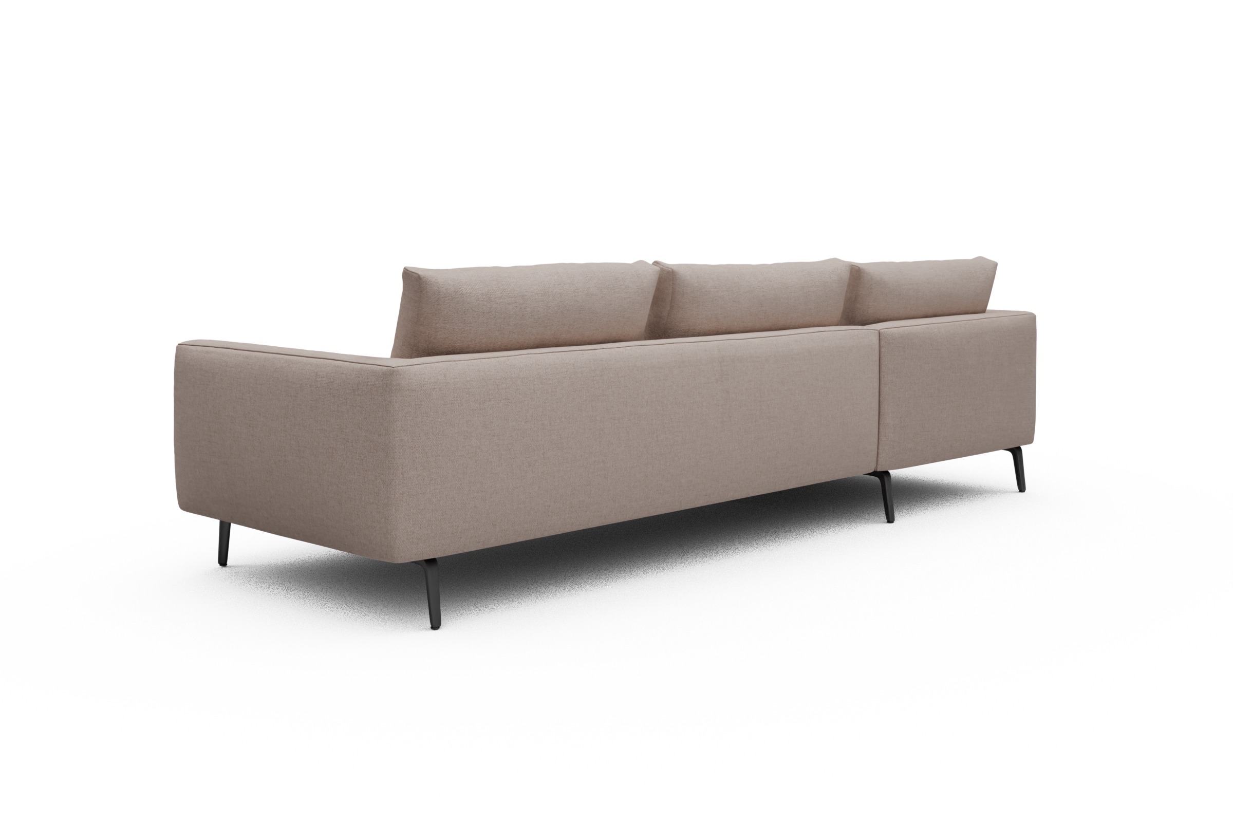Ecksofa Karl Chaiselongue links mit 2,5-Sitzer Weda-Sand