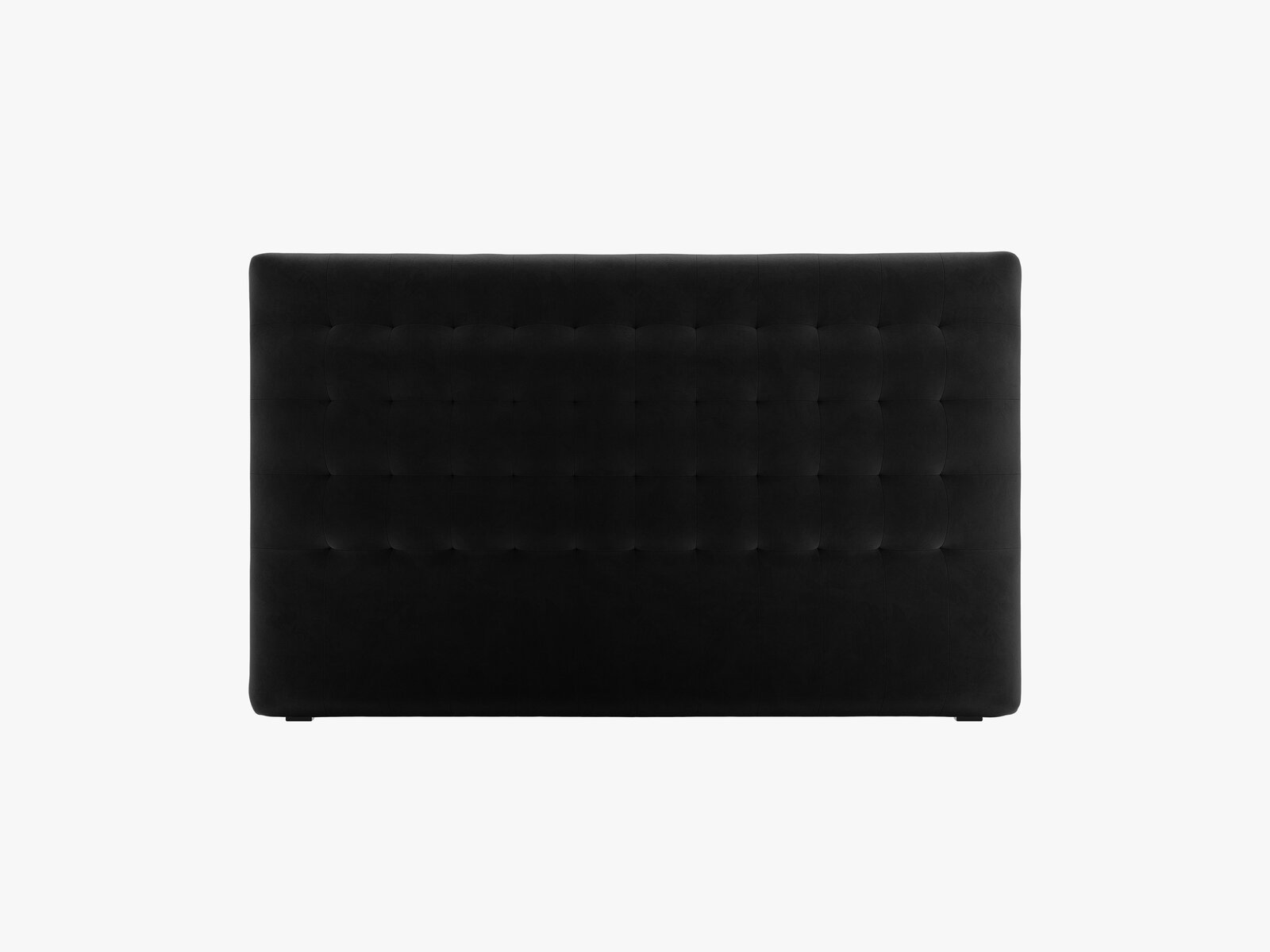 Micadoni Nova Samtiger Kopfteil 120 cm (H 95 cm) Samt Paris Schwarz 160x95