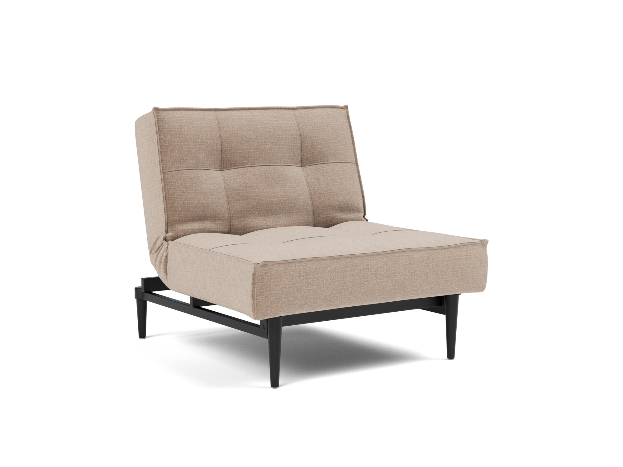Sessel Splitback Chenille Esina 417-Mocha Beine Styletto Eiche schwarz