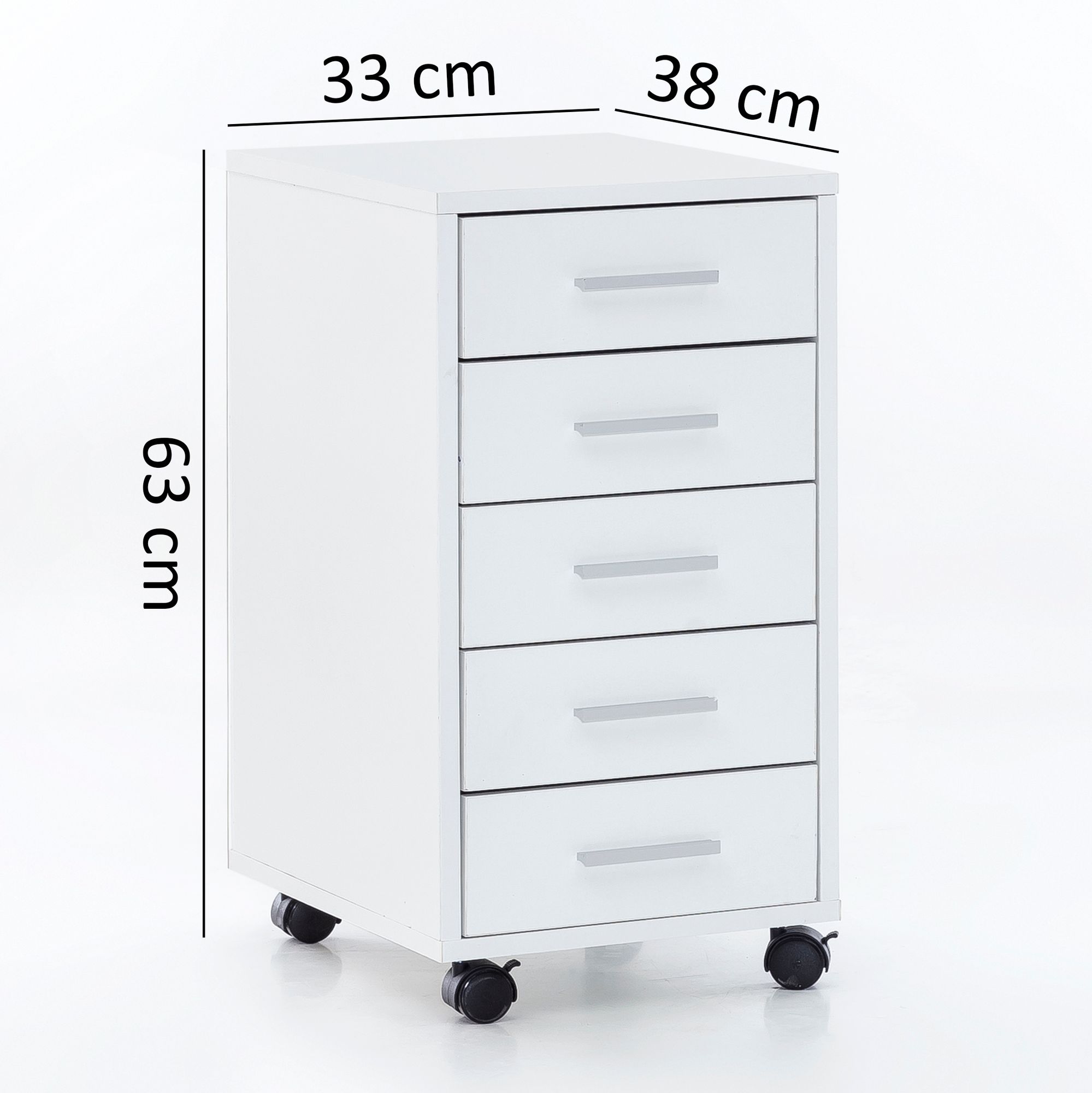 Rollcontainer Espevik Weiß 33 × 38 × 63 cm