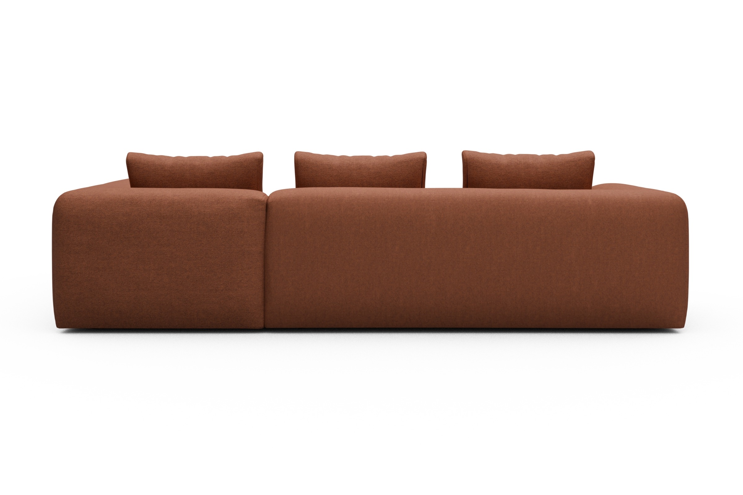 Ecksofa Fred 2x 2,5-Sitzer rechts offen Weda-Rust