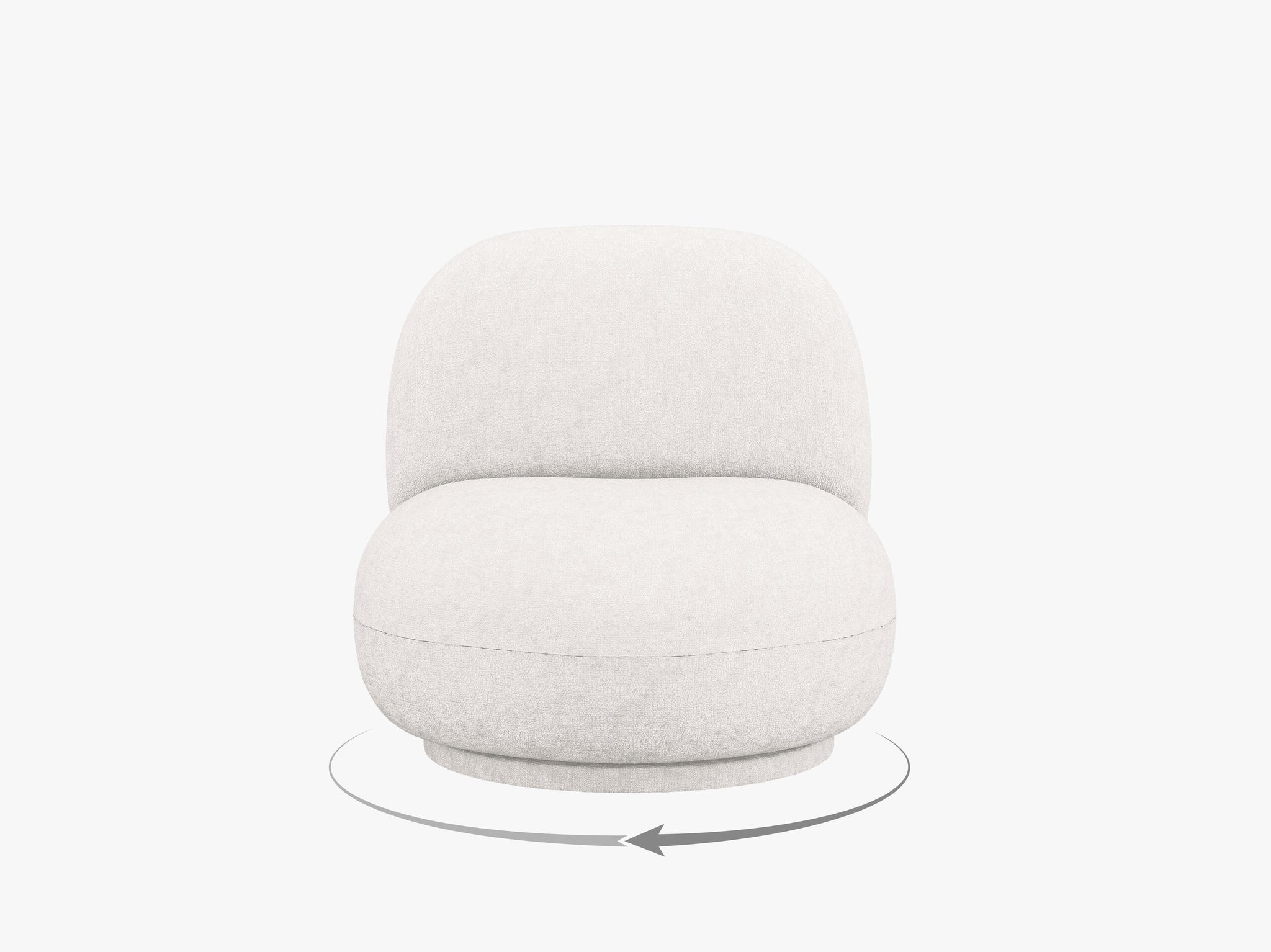 Micadoni Drehbarer Sessel Chuck Chenille Hellbeige