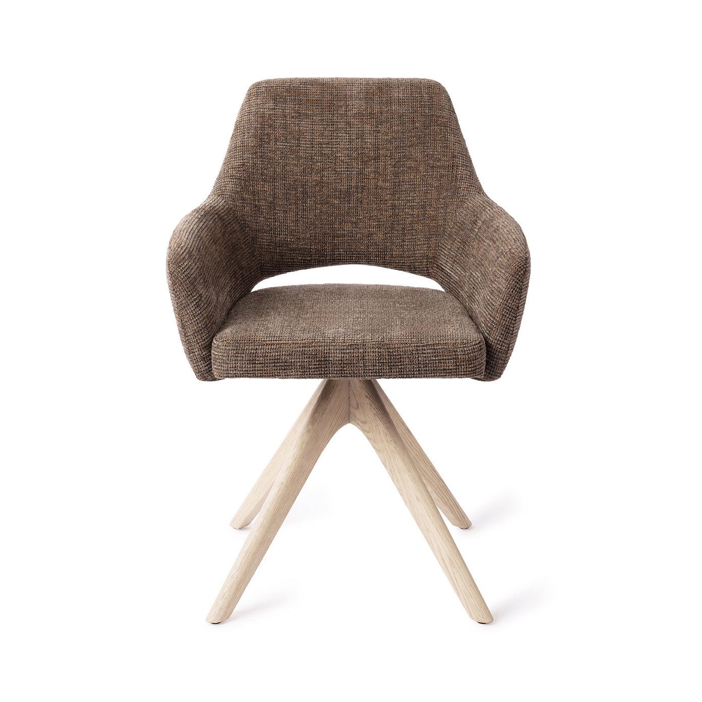 Jesper Home Esszimmerstuhl Yanai Checked Chestnut Revolve Eiche gebleicht