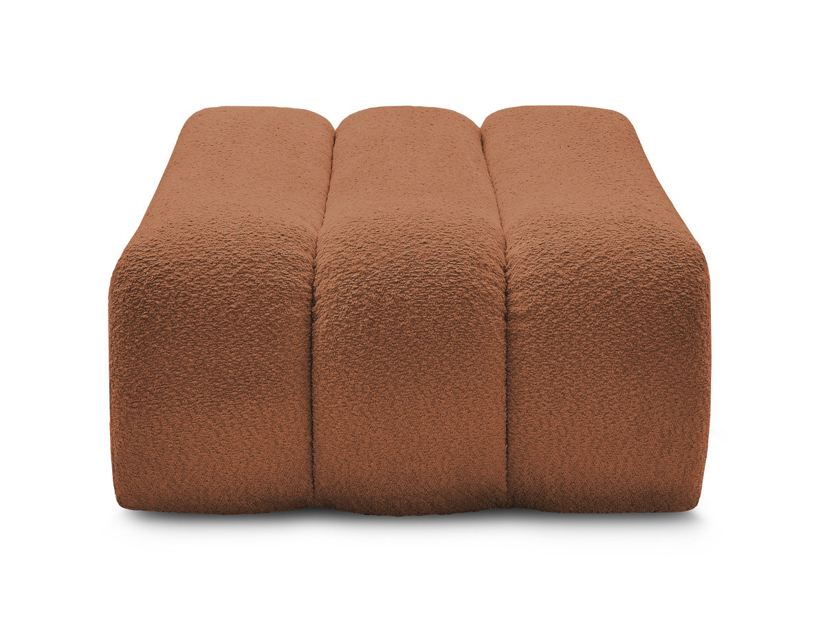 Bobochic Azra Pouf Bouclé-Stoff Orange