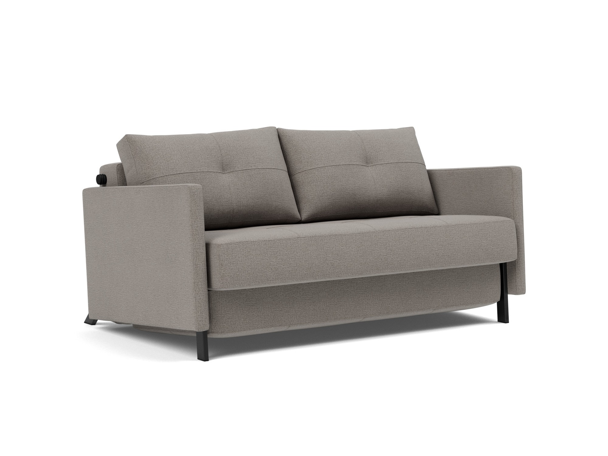 Schlafsofa Cubed mit Armlehnen 140 Flachgewebe Mixed Dance 521-Grey