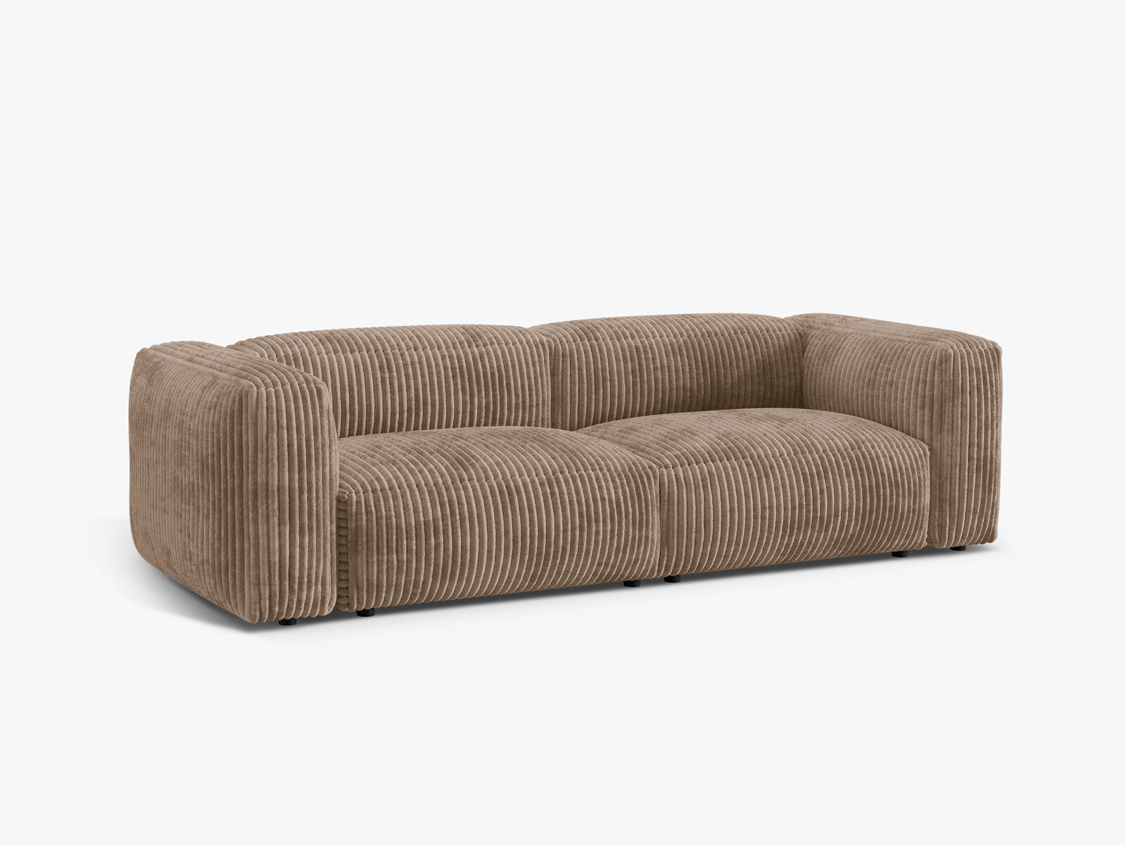 Micadoni Sofa Martina 3-Sitzer Kord Tilia Eichel