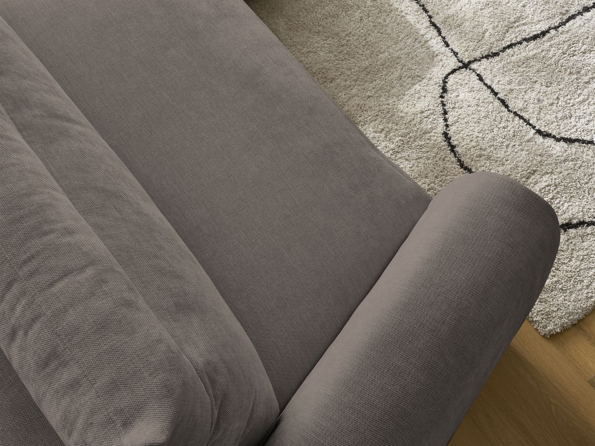 Bobochic Aden Ecksofa 386 × 152 cm Stoff Taupe Ecke rechts