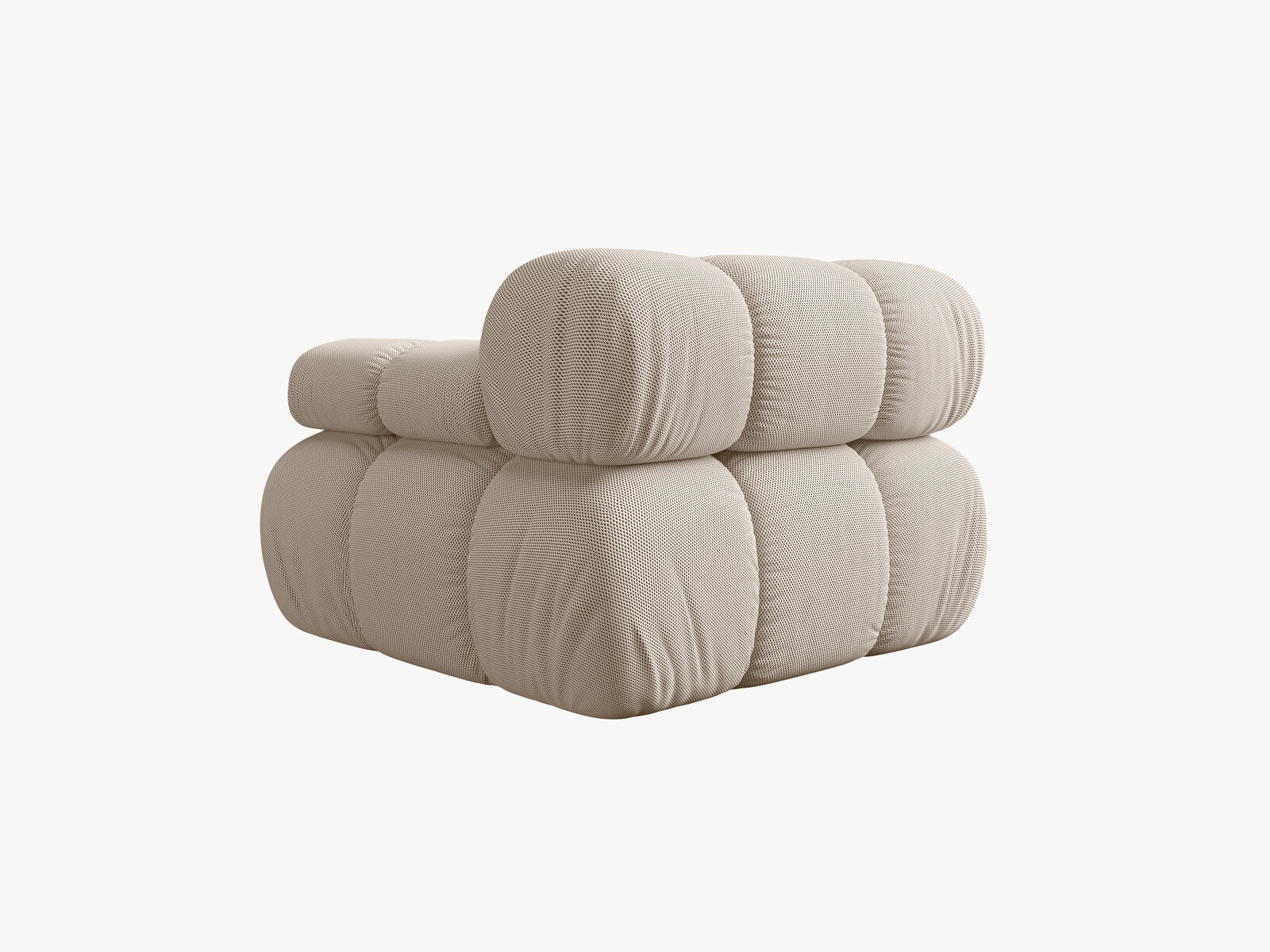 Micadoni Eckmodul Bellis Rechts 3D-Stoff Sonic Helles Beige