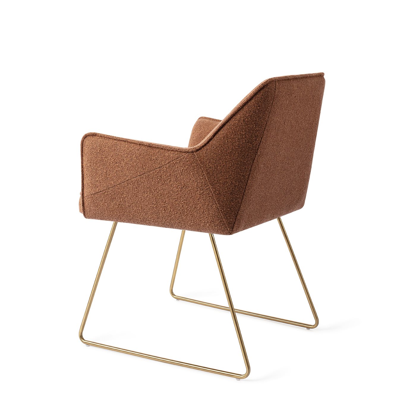 Jesper Home Esszimmerstuhl Tome Cinnamon-Bun Slide Gold