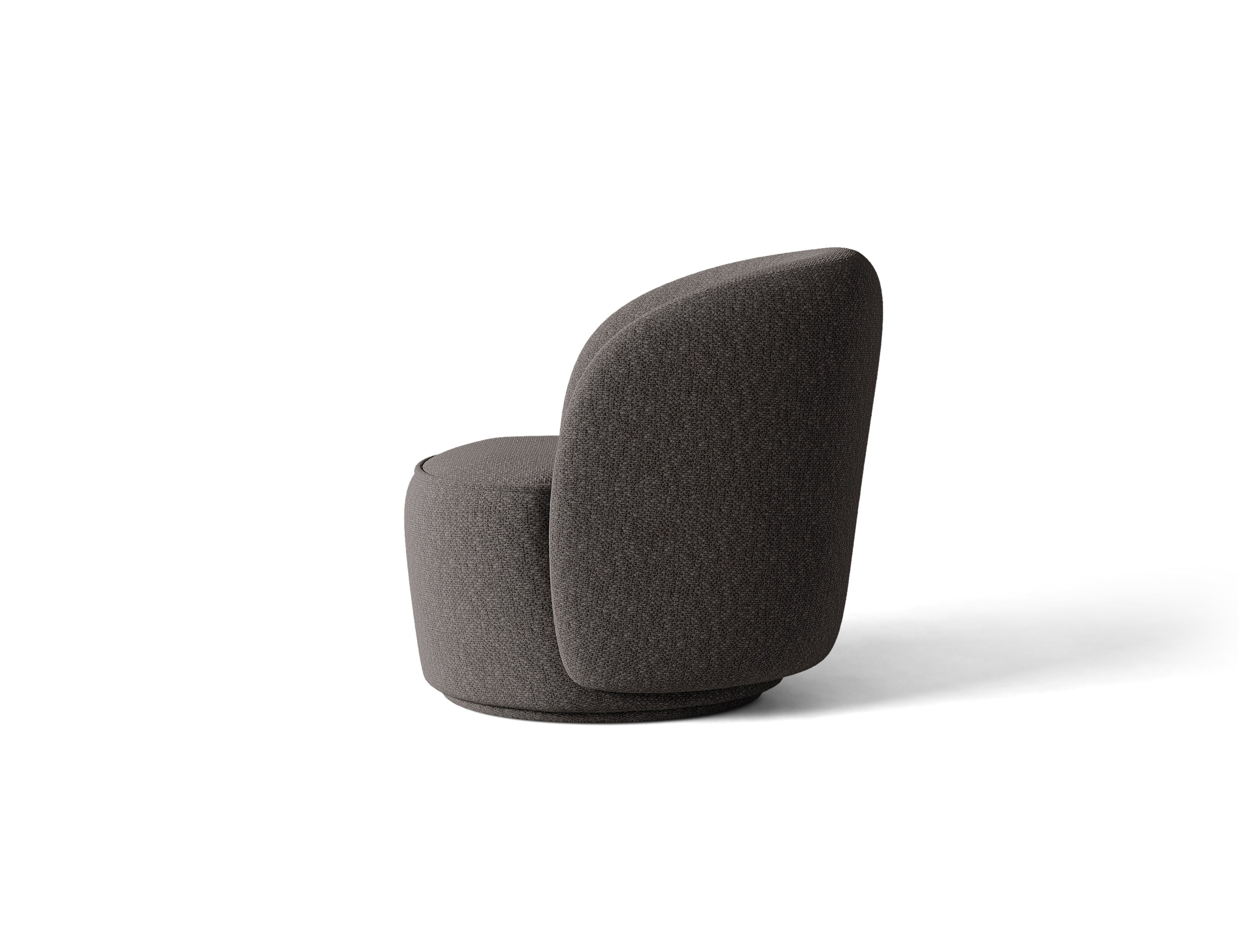 Micadoni Jonas Drehbarer Sessel Chenille Cover Me Dunkelgrau