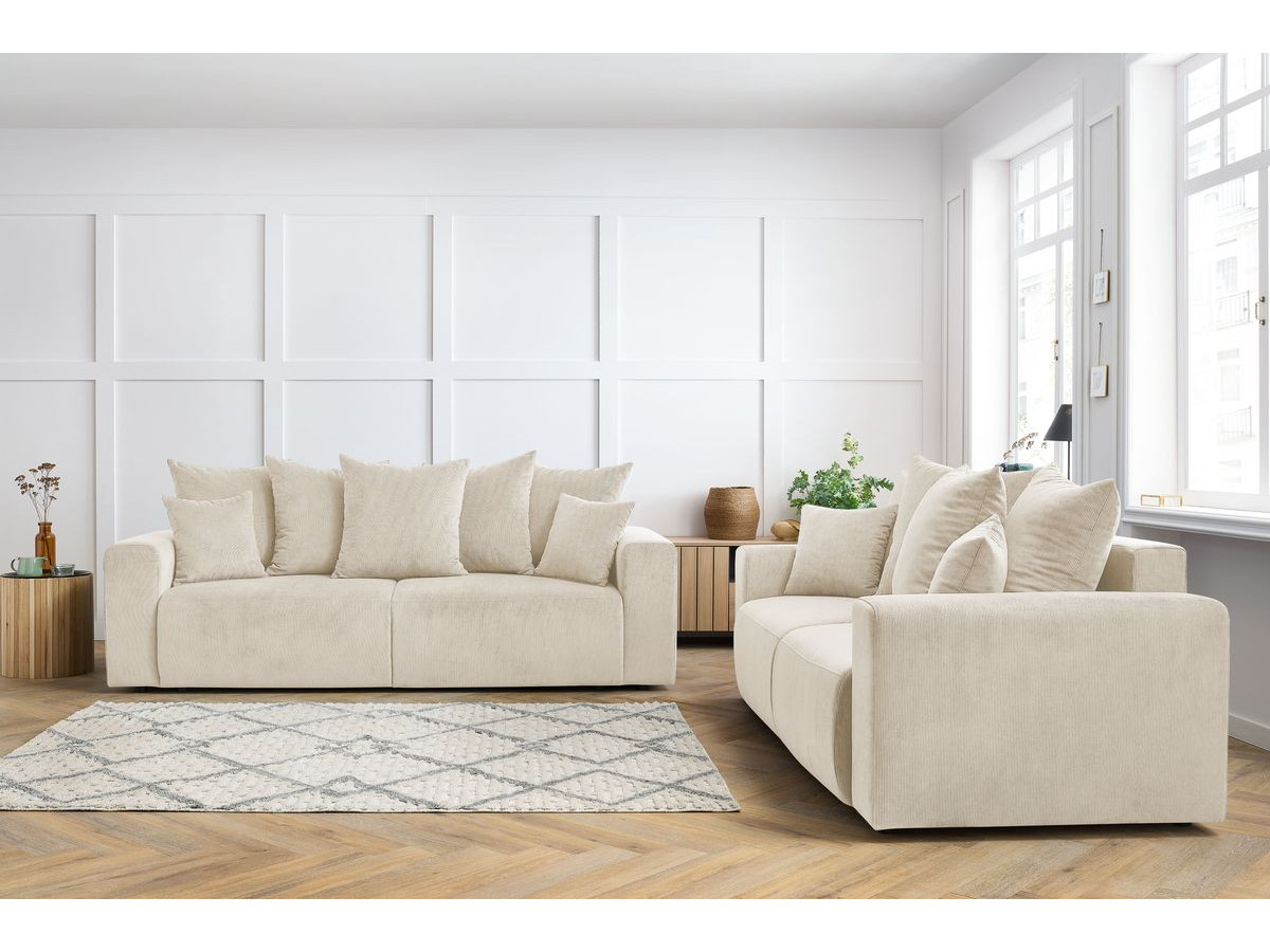 Bobochic Envy Sofa 5-Sitzer Cordsamt Beige