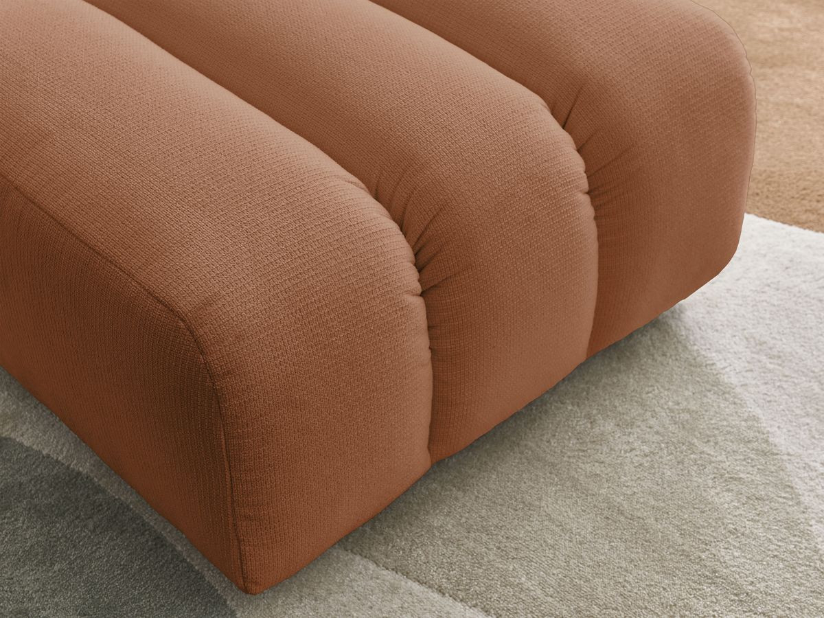 Bobochic Talia Pouf Melange-Stoff Orange