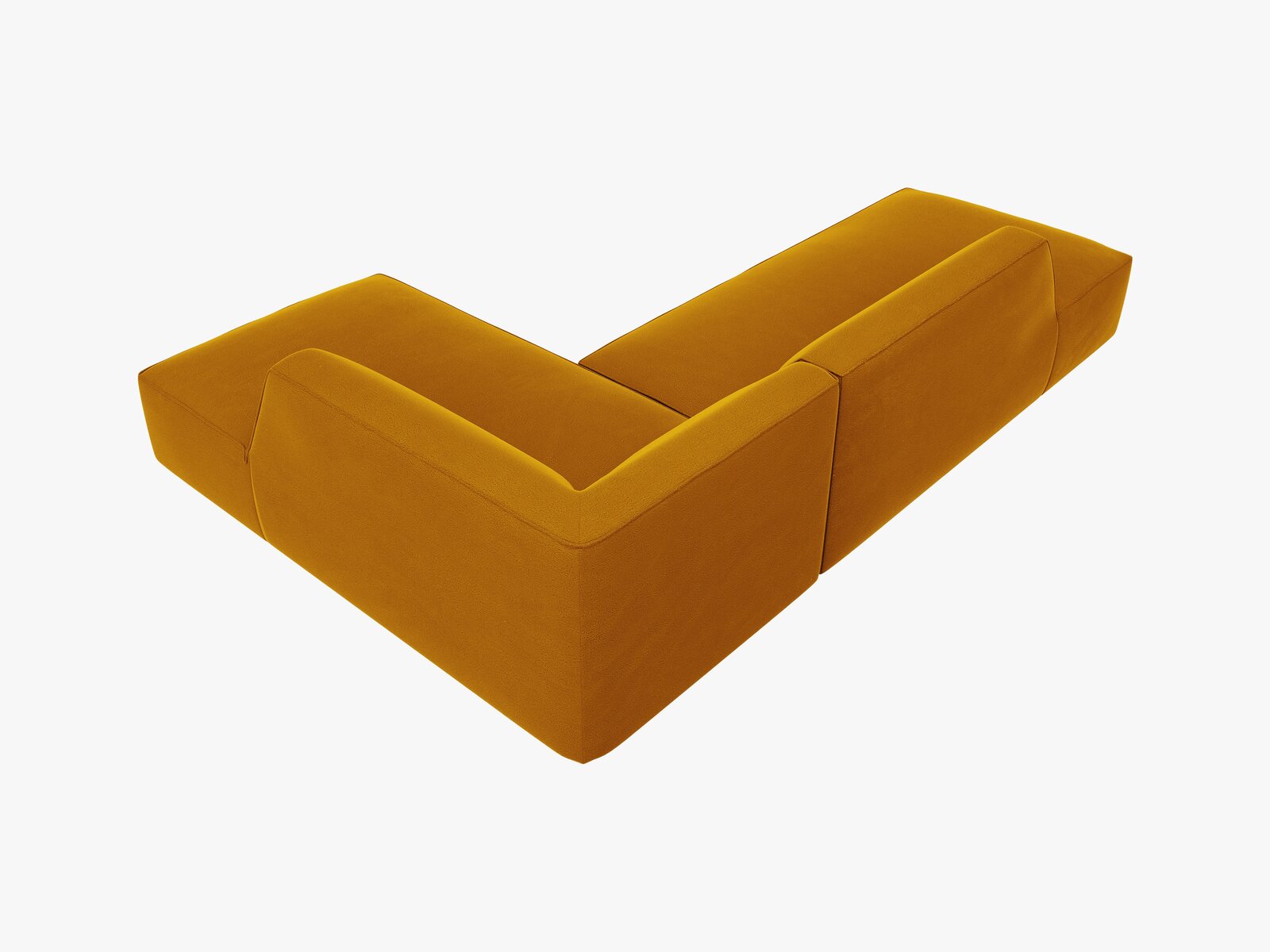 Micadoni Ecksofa Ruby 4-Sitzer Rechts Samt Salvador Gelb