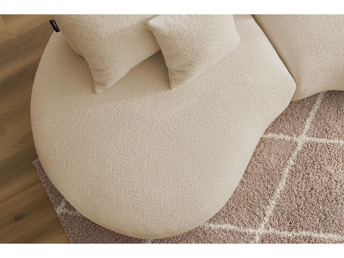 Bobochic Saint-germain Sofa 3-Sitzer Bouclé-Stoff Beige