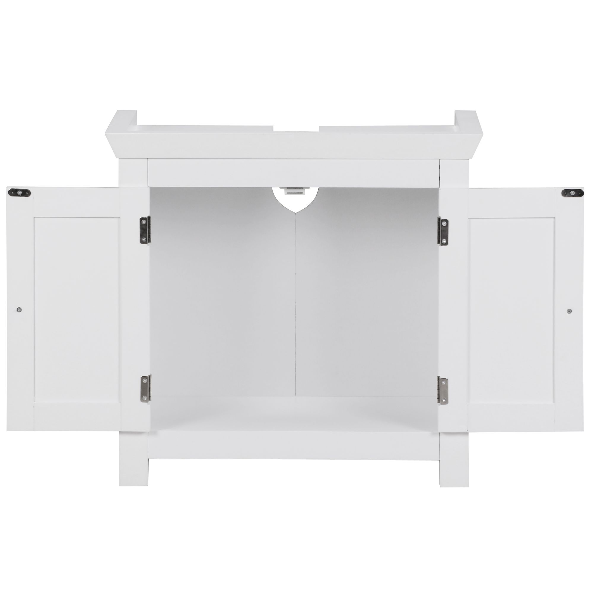 Waschbeckenschrank Hemsedal Weiß 57 × 30 × 55,5 cm