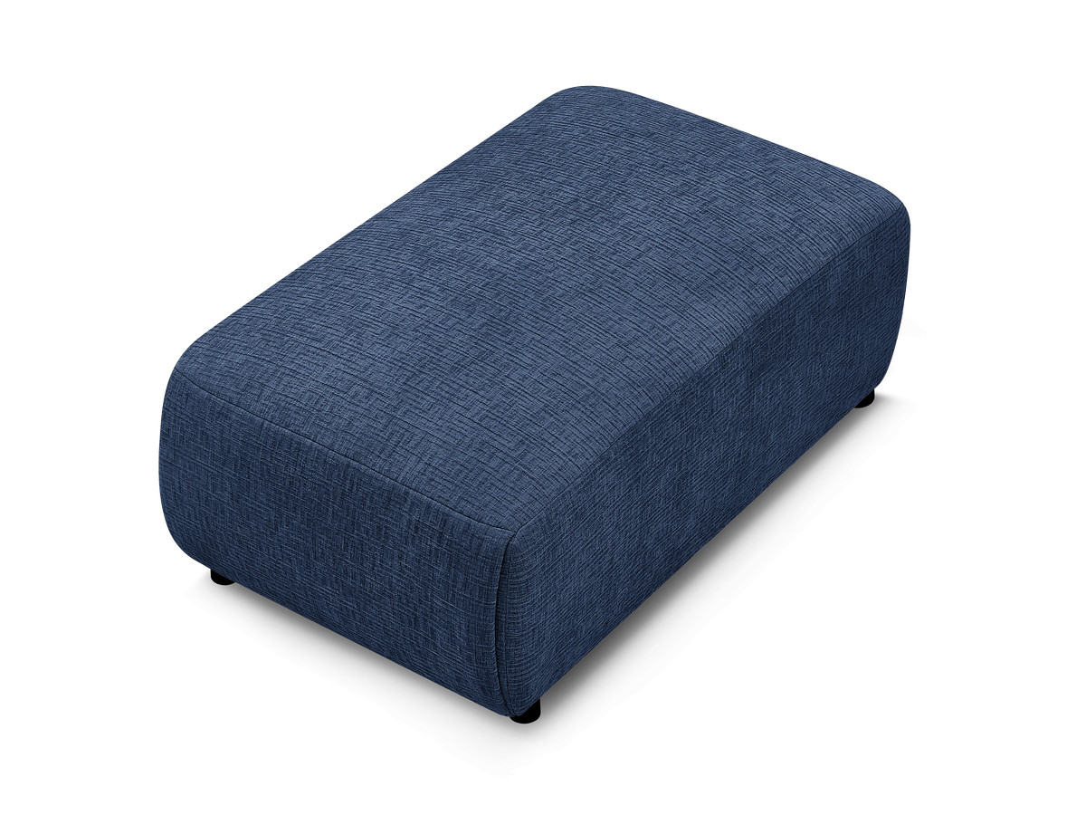 Bobochic Jana Pouf 63 × 114 cm Strukturstoff Dunkelblau