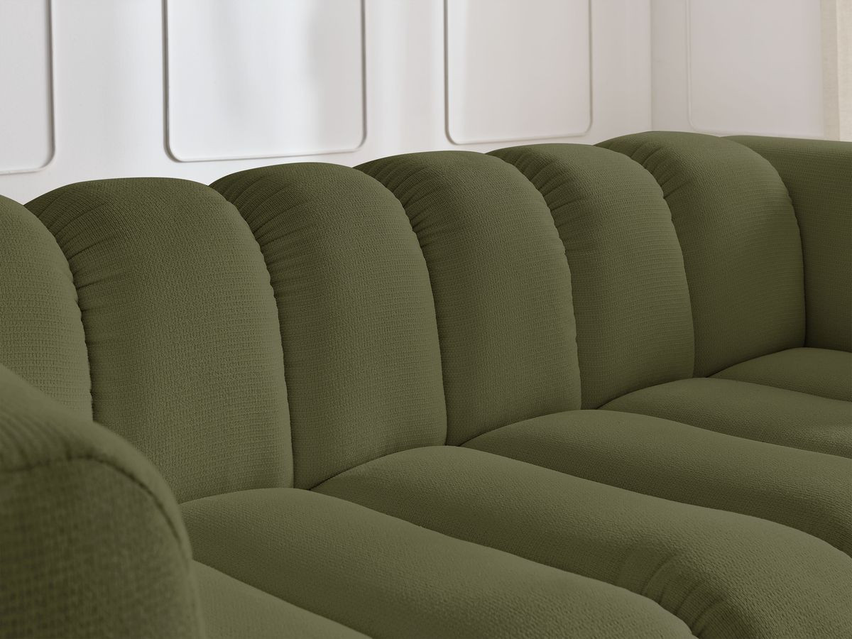 Bobochic Talia Sofa 3-Sitzer Melange-Stoff Grün