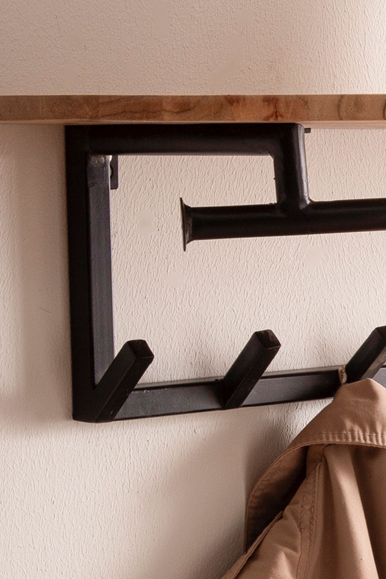 Wandgarderobe Nissedal Akazie Massivholz 100 × 20 × 30 cm