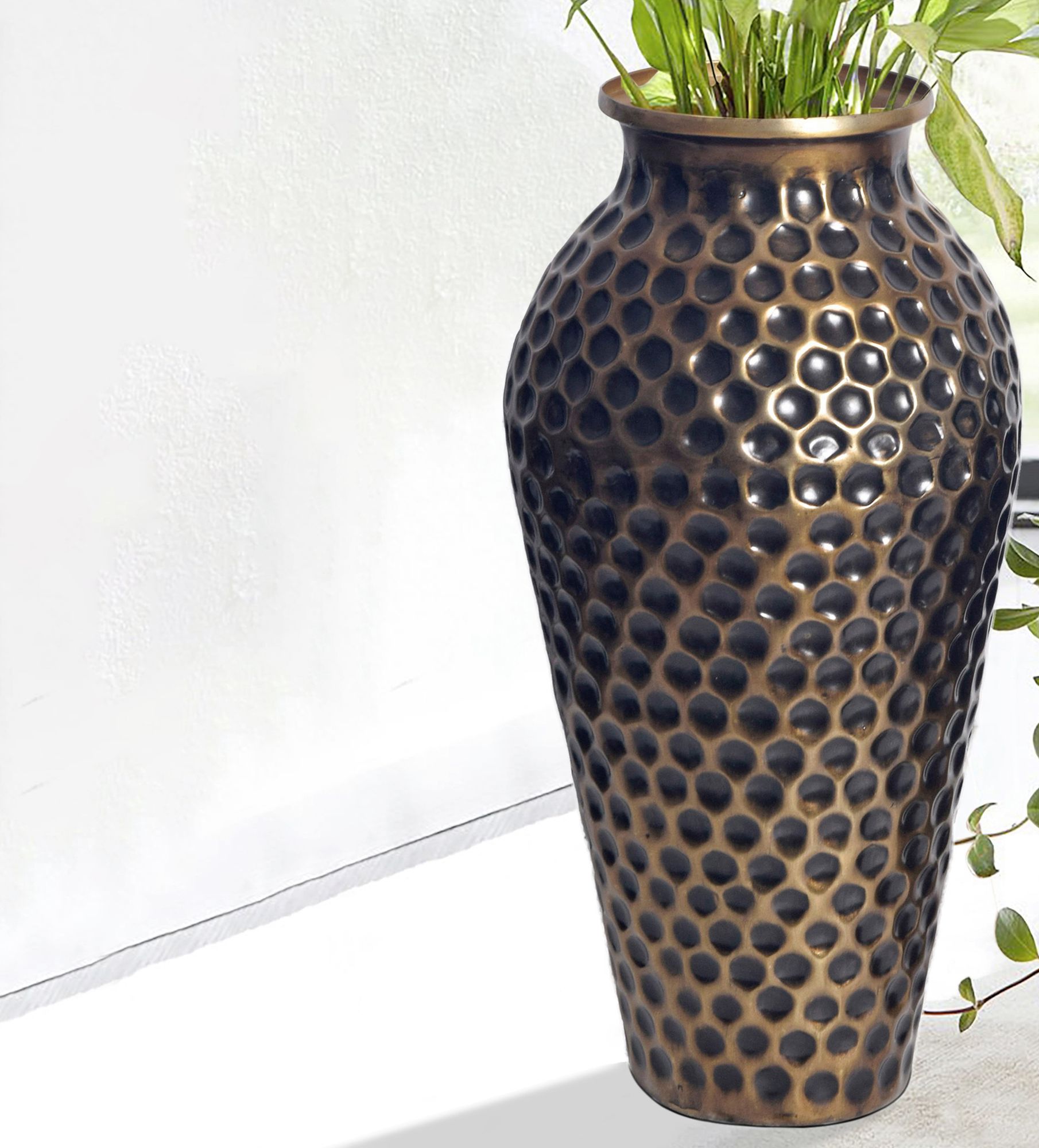 Tischvase Husavik Aluminium Gold Ø 26 cm