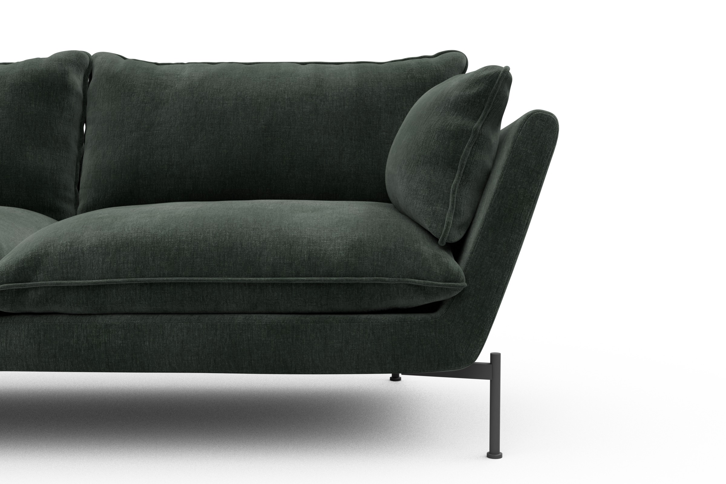 Sofa Anton PREMIUM 2-Sitzer Smooth-Laurel-Green