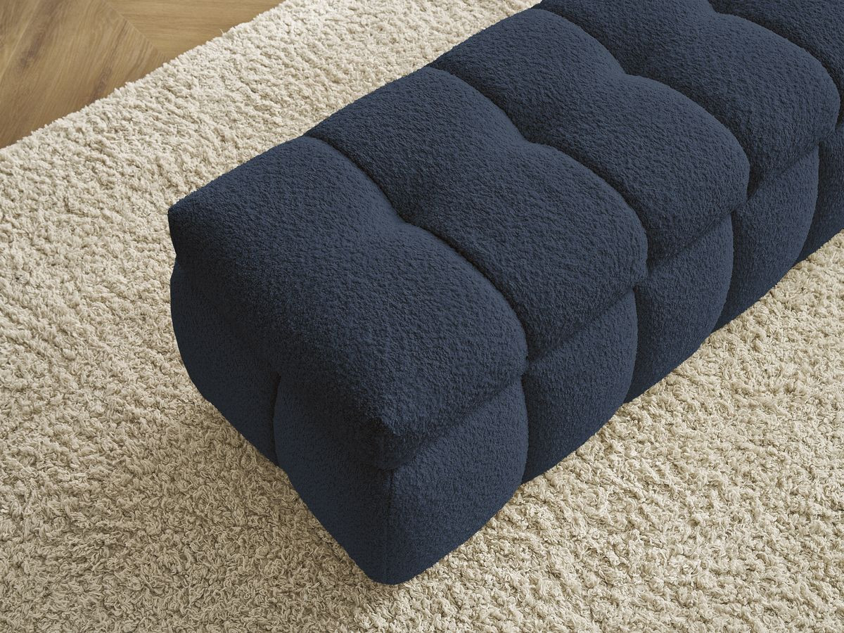 Bobochic Mont-blanc Bettbank Bouclé-Stoff Dunkelblau