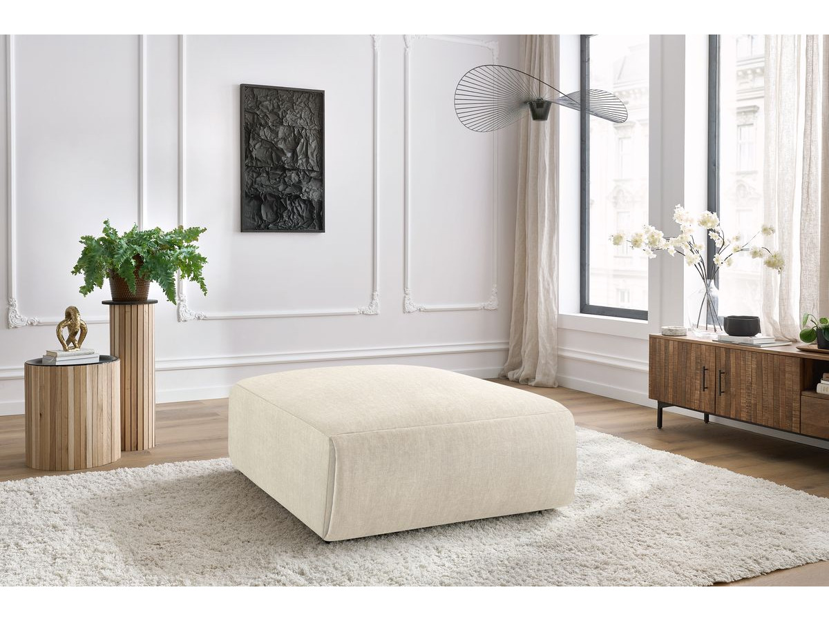 Bobochic Jeanne Pouf 95 × 117 cm Samt Beige
