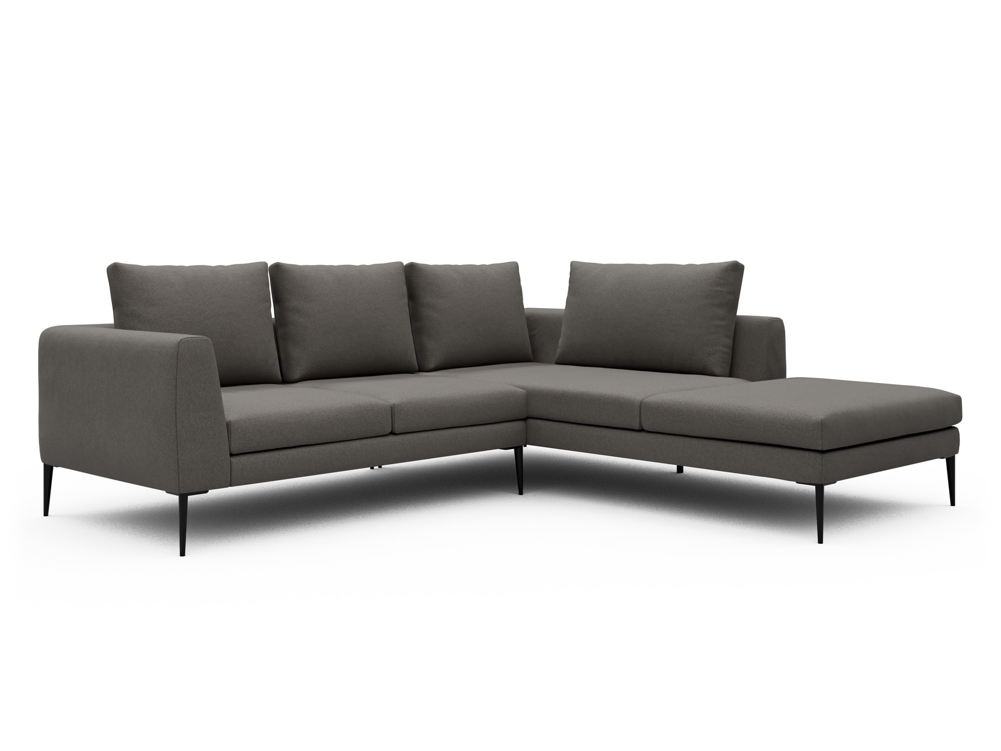 Skandi Home Ecksofa Paul Relax-Ecke rechts mit 2-Sitzer Satya-Taupe moebelfaktor