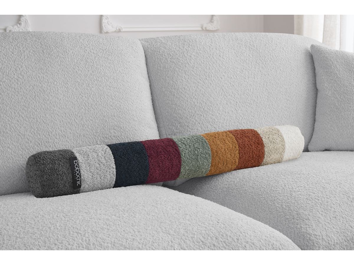 Bobochic Cezanne Schlafsofa 3-Sitzer Bouclé-Stoff Hellgrau, Liegefläche 140 × 194 cm