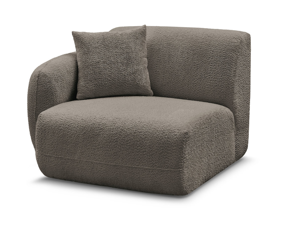 Bobochic Anda Sofamodul 1-Sitzer 104 × 103 cm Chenille Taupe Ecke links