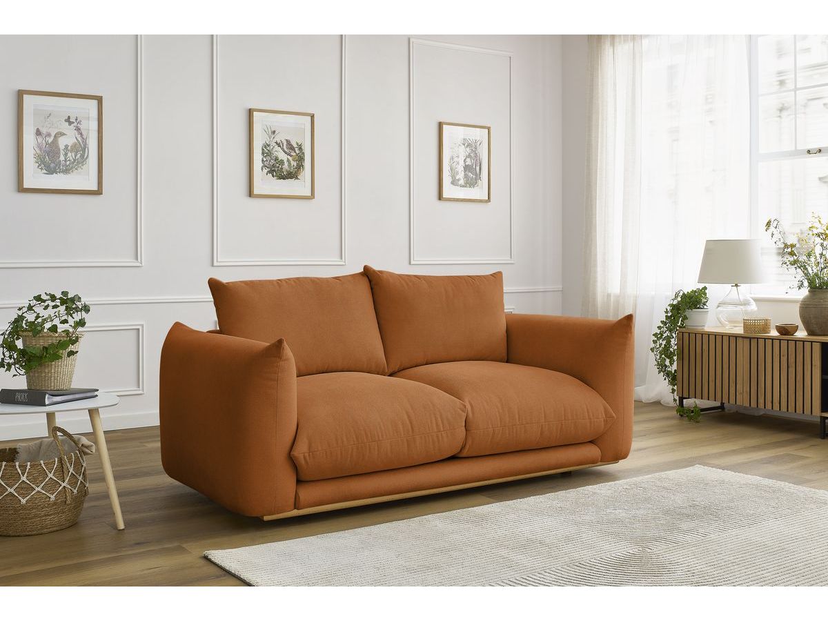Bobochic Ernest Sofa 2-Sitzer Stoff Orange