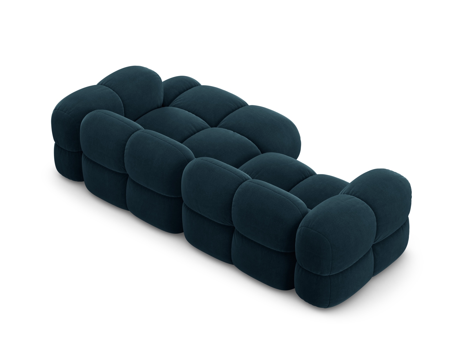 Cosmopolitan Design Ecksofa Loretto 3-Sitzer Samt Vogue Tiefes Petrol Rechts