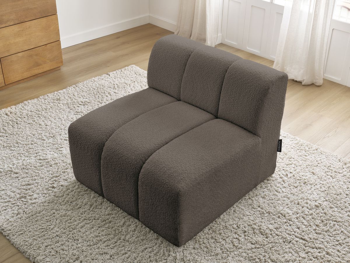 Bobochic Annecy Sofamodul 1-Sitzer Bouclé-Stoff Braun