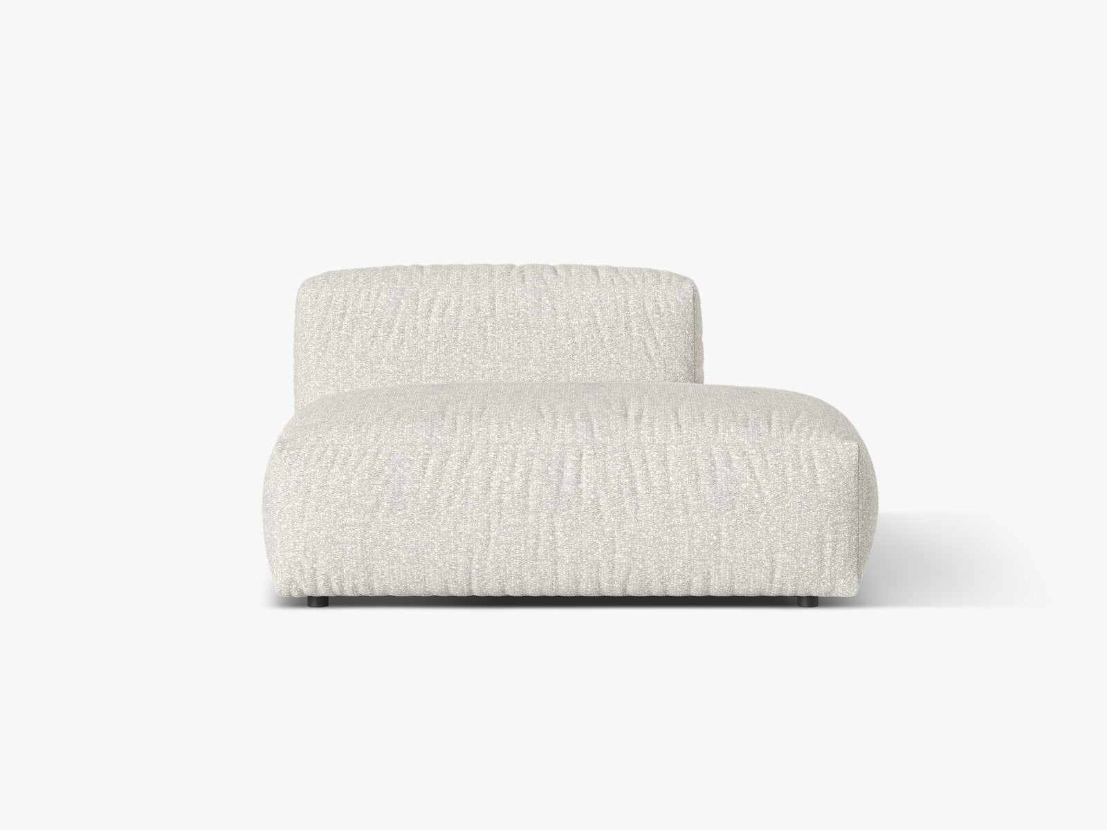 Micadoni Ecksofa-Modul Martina 1-Sitzer Rechts Boucle Monet Grau Beige Melange
