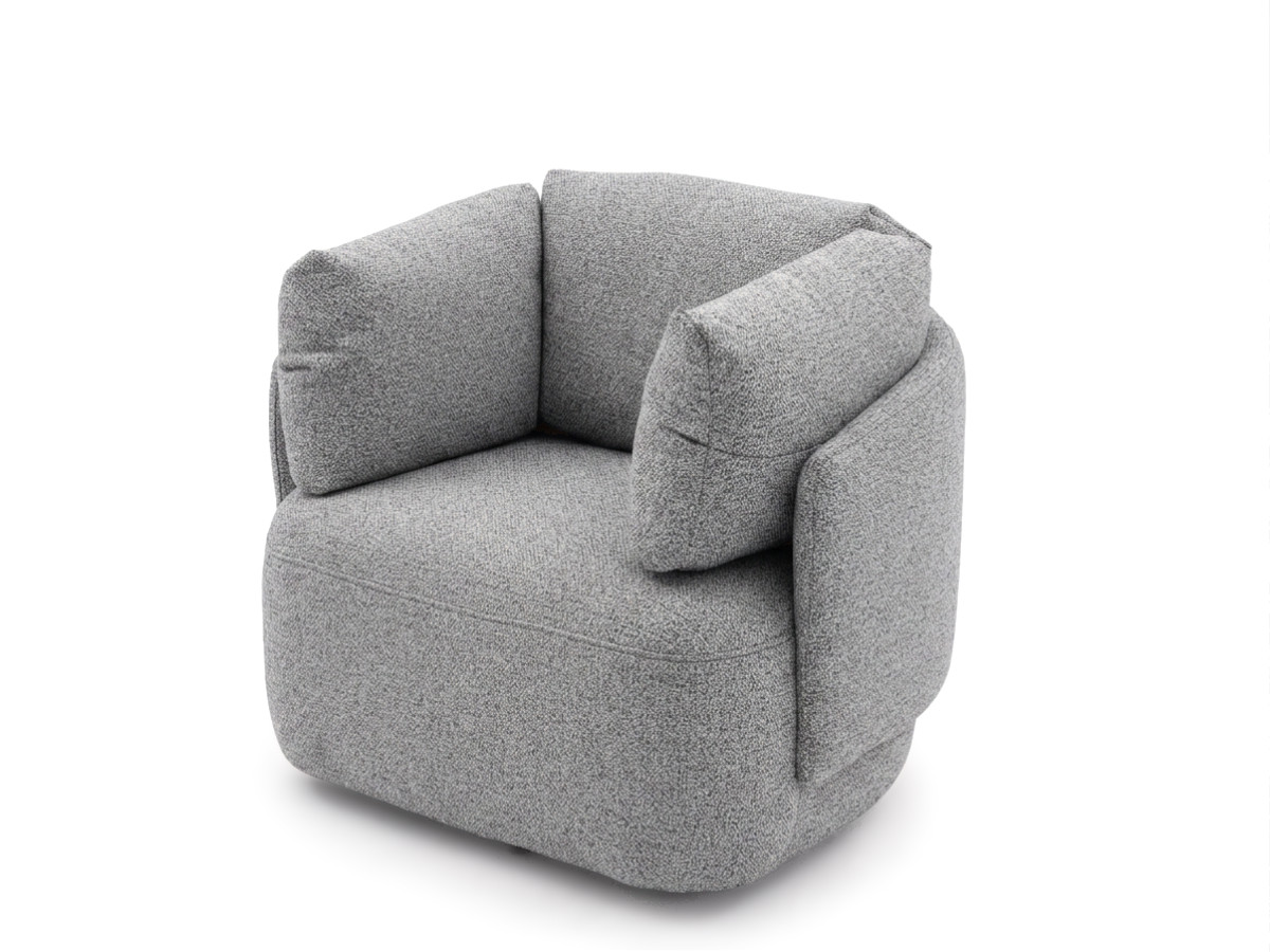 Bobochic Mario Sessel Melange-Stoff Grau