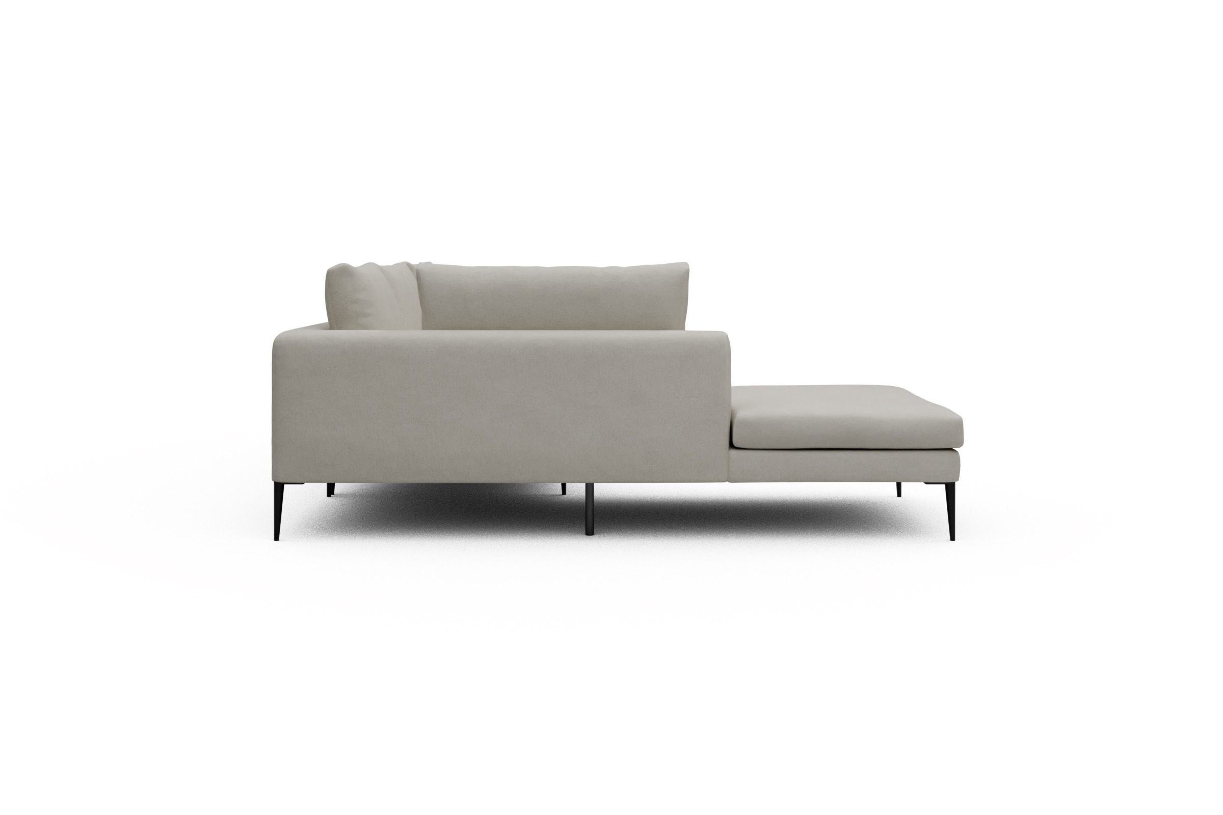 Ecksofa Paul Relax-Ecke rechts mit 3-Sitzer Denari-Clean-Beige