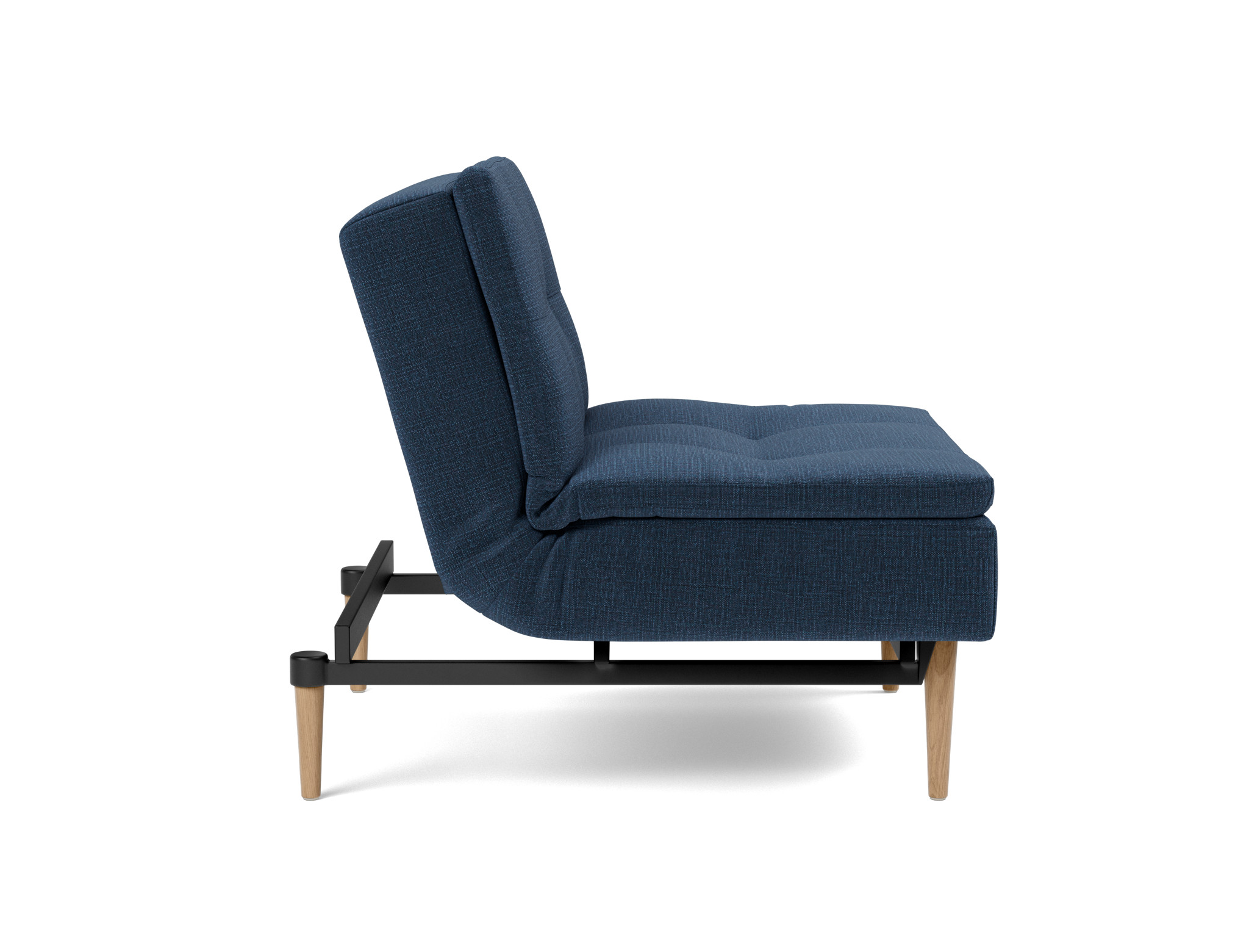 Sessel Dublexo Chenille Esina 414-Indigo-Blue Beine Styletto Eiche hell